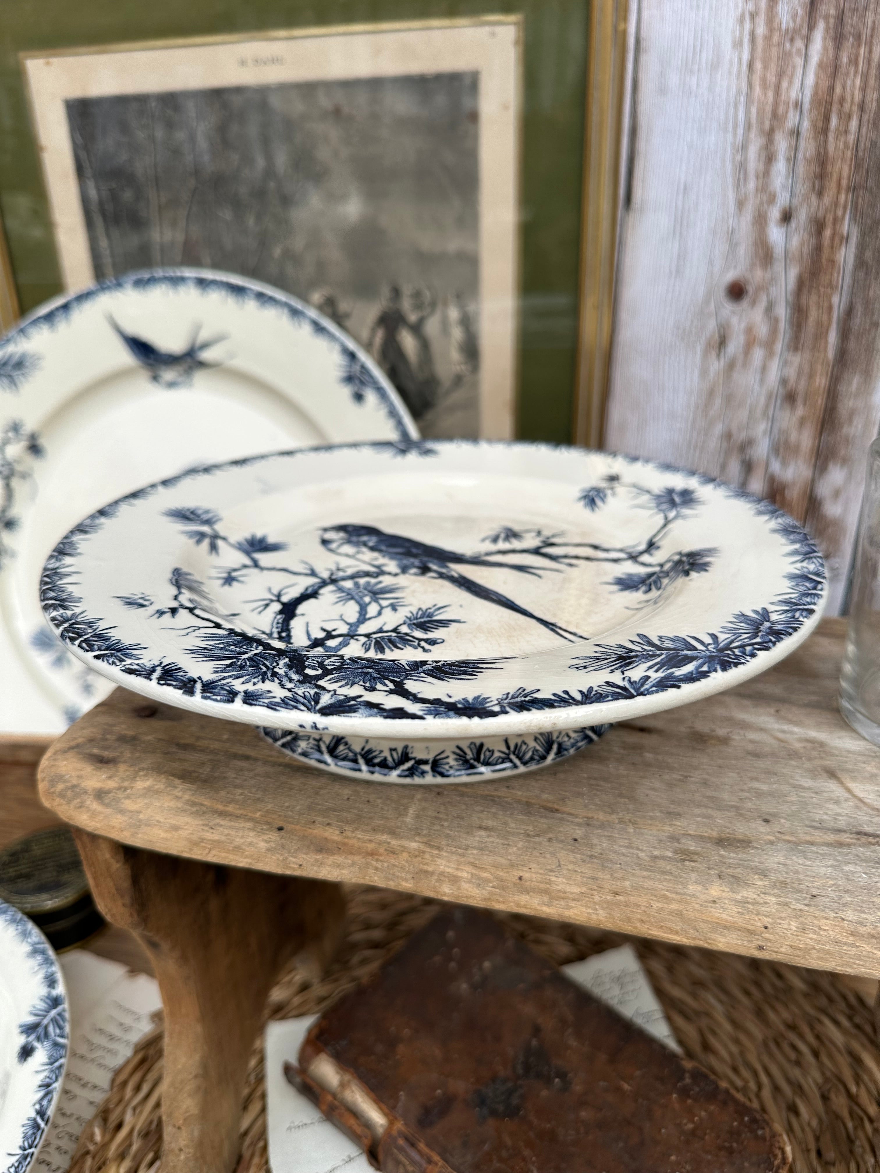 Plat piédouche Gien modèle Provençal