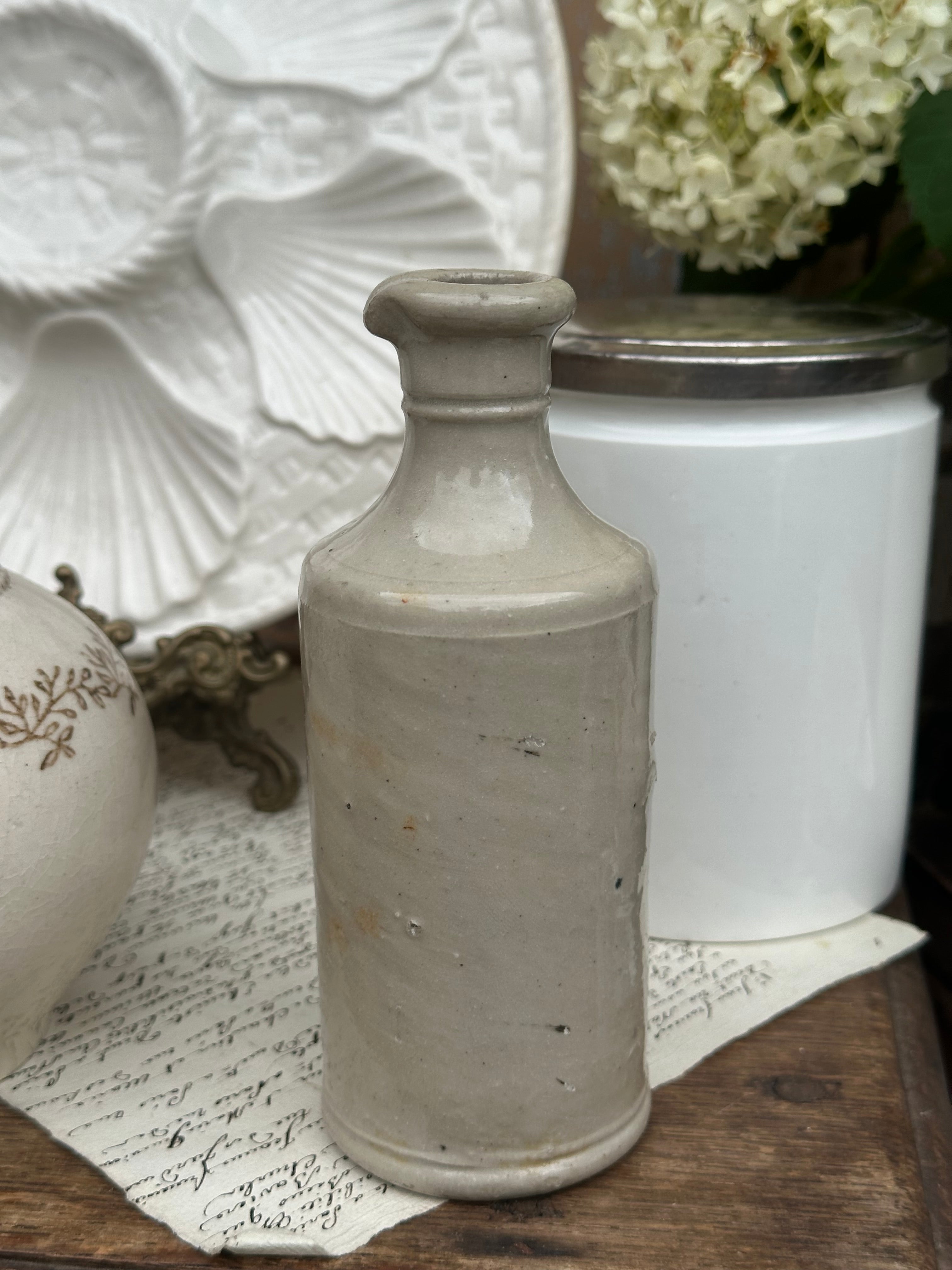 Small glazed stoneware bottle