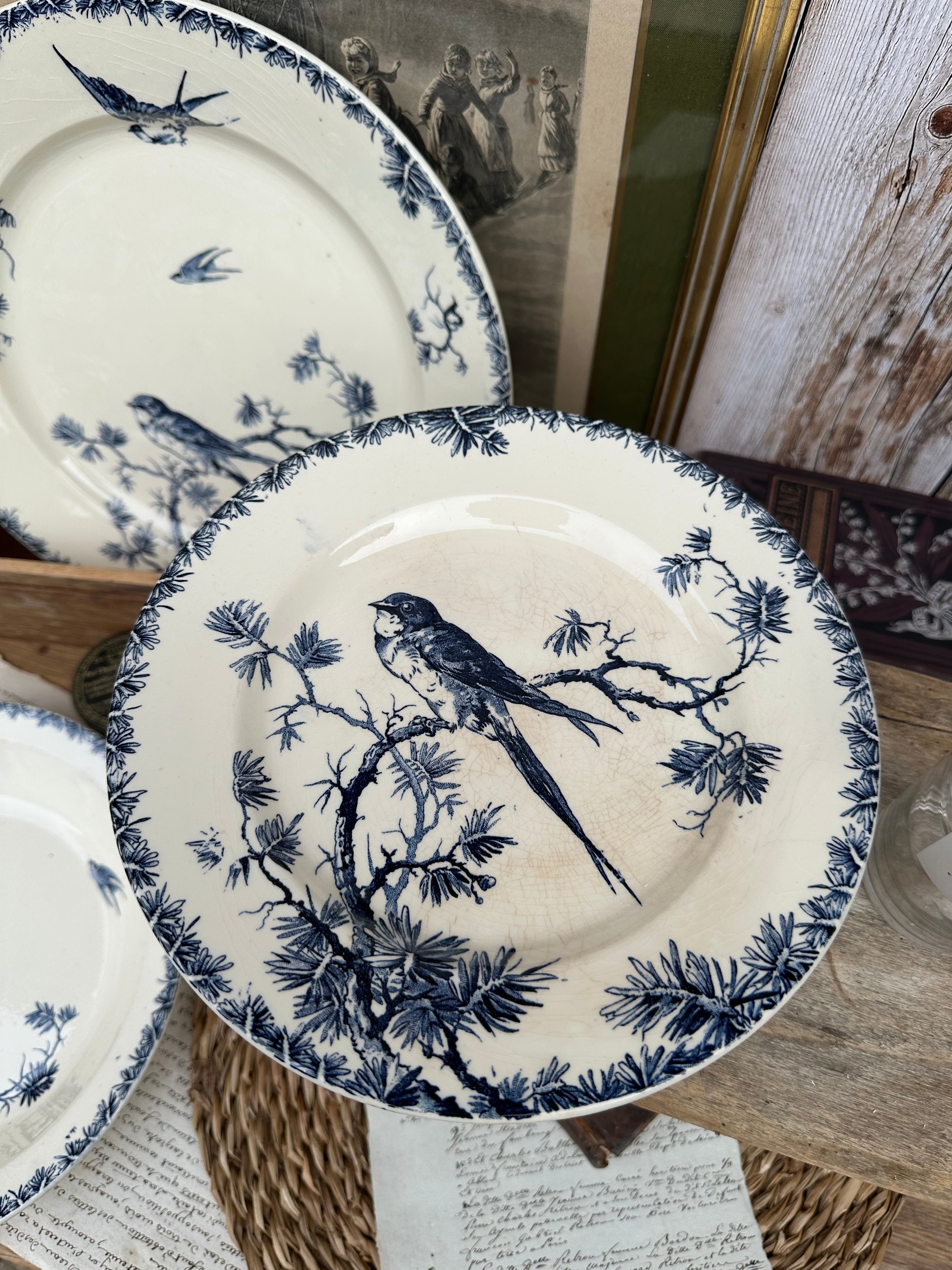 Plat piédouche Gien modèle Provençal