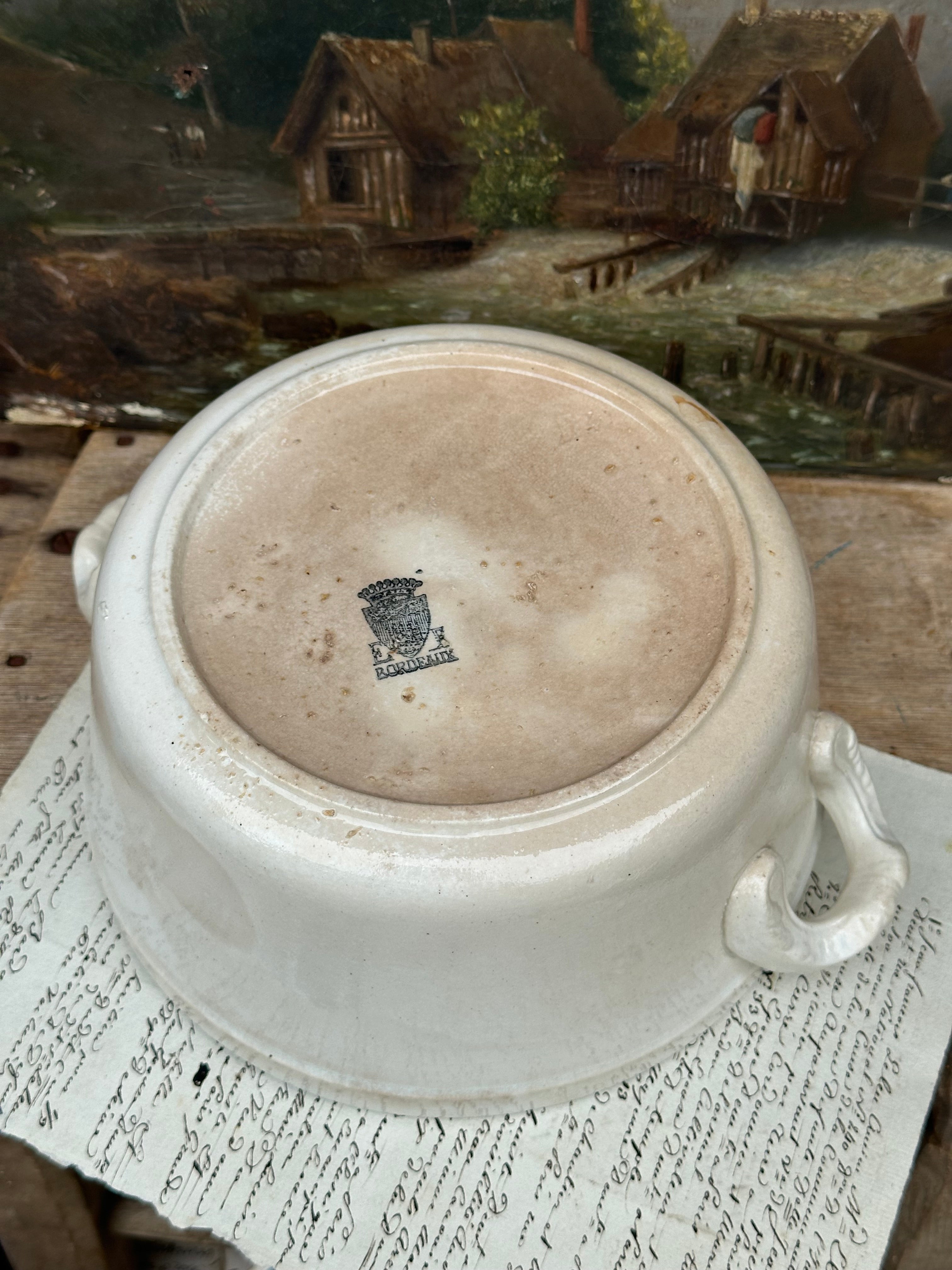 Small ironstone dish E. F. Bordeaux (Edouard Fenal)