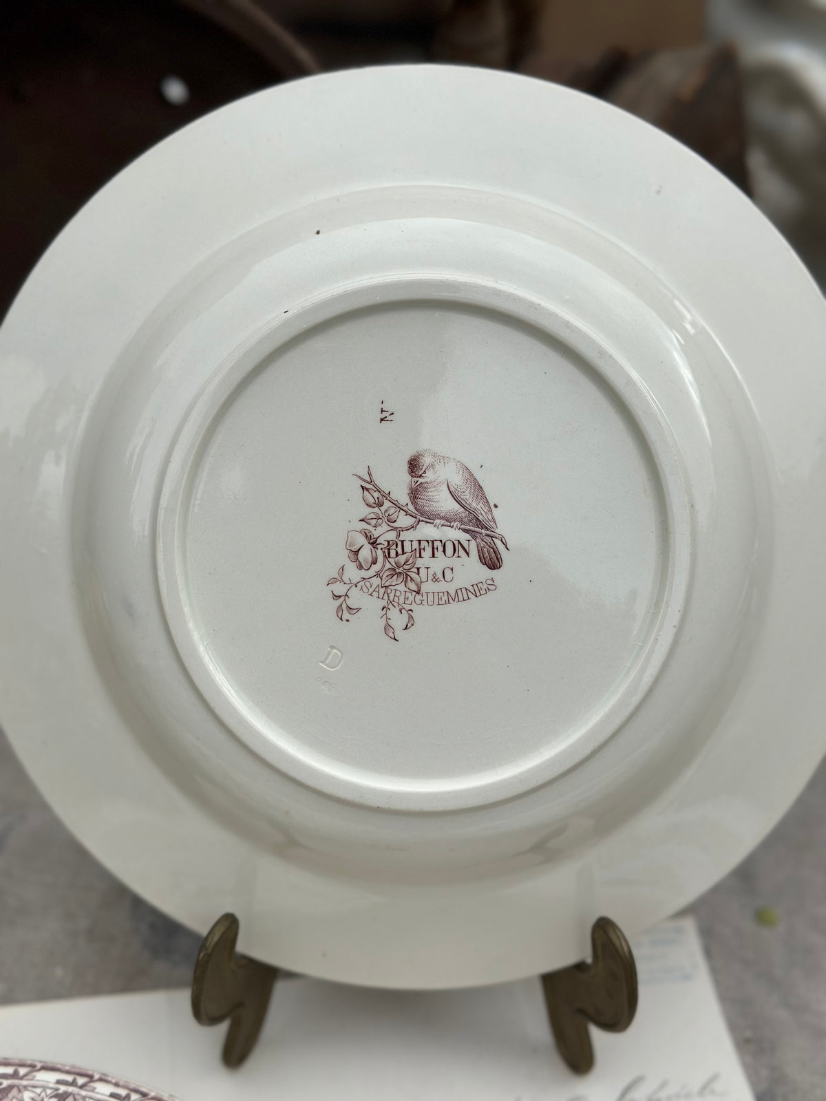 I. Assiette creuse Sarreguemines modèle Buffon