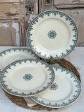 Suite de 4 assiettes plates Choisy le Roi modèle Gagny