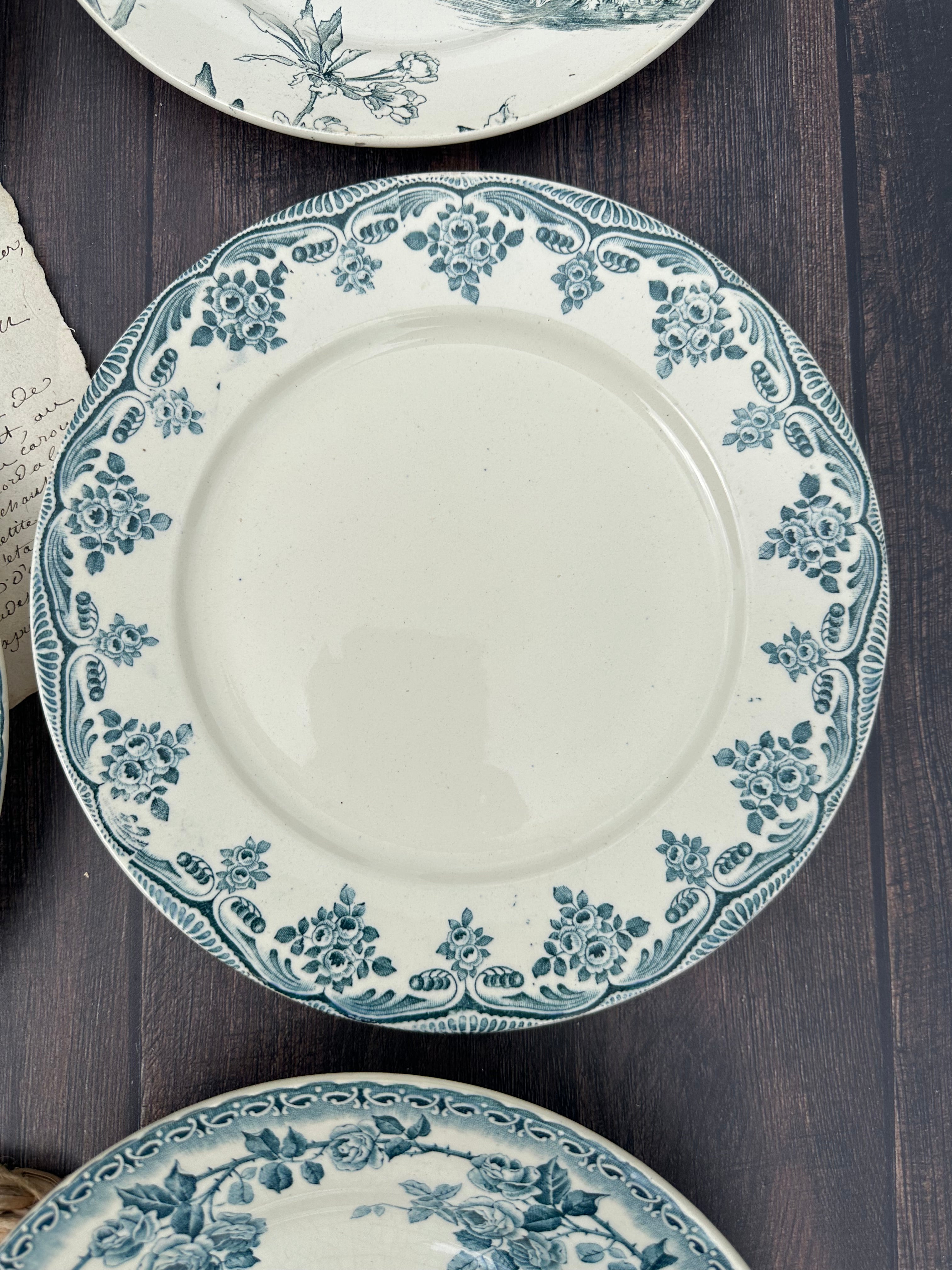 I. Set of 6 mismatched ironstone plates