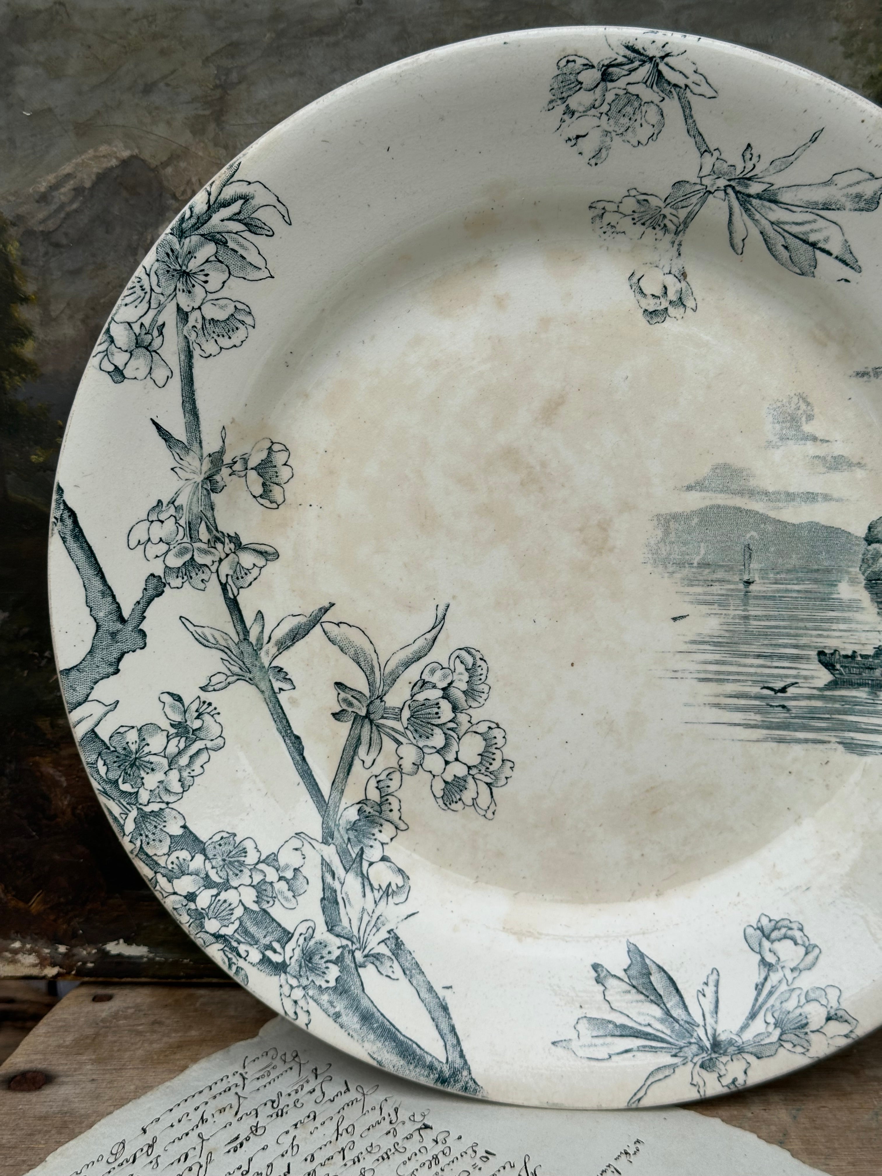 II. Compote dish, Creil et Montereau, Cherry Tree pattern