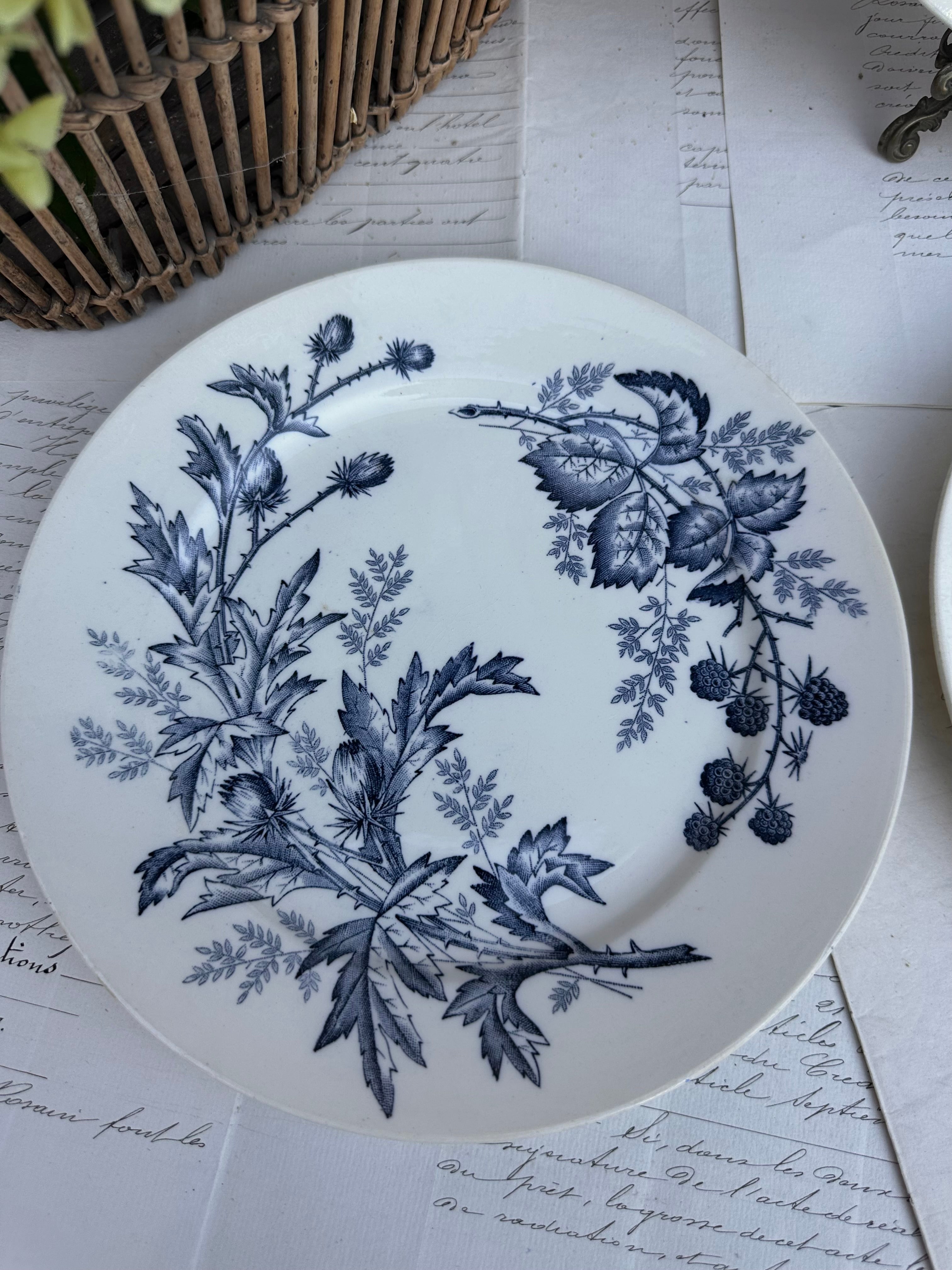 I. Trio d'assiettes BFK modèle Flora