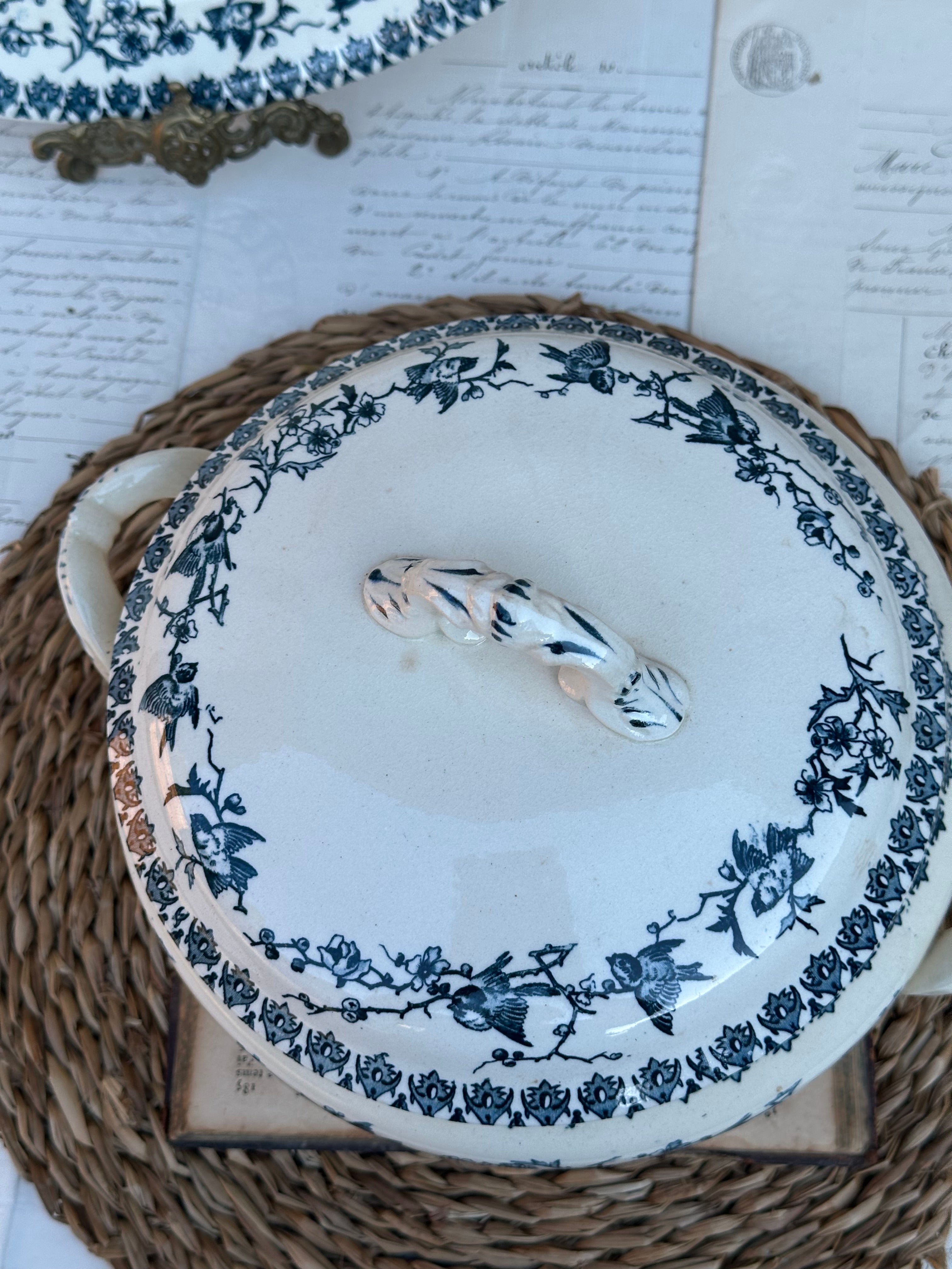 Choisy le Roi Lyonnais pattern soup tureen