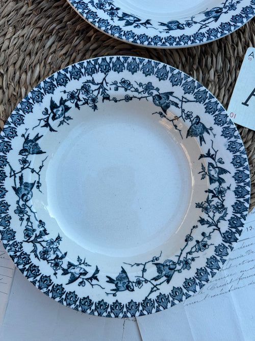 A. Pair of deep plates, Choisy le Roi, Lyonnais pattern