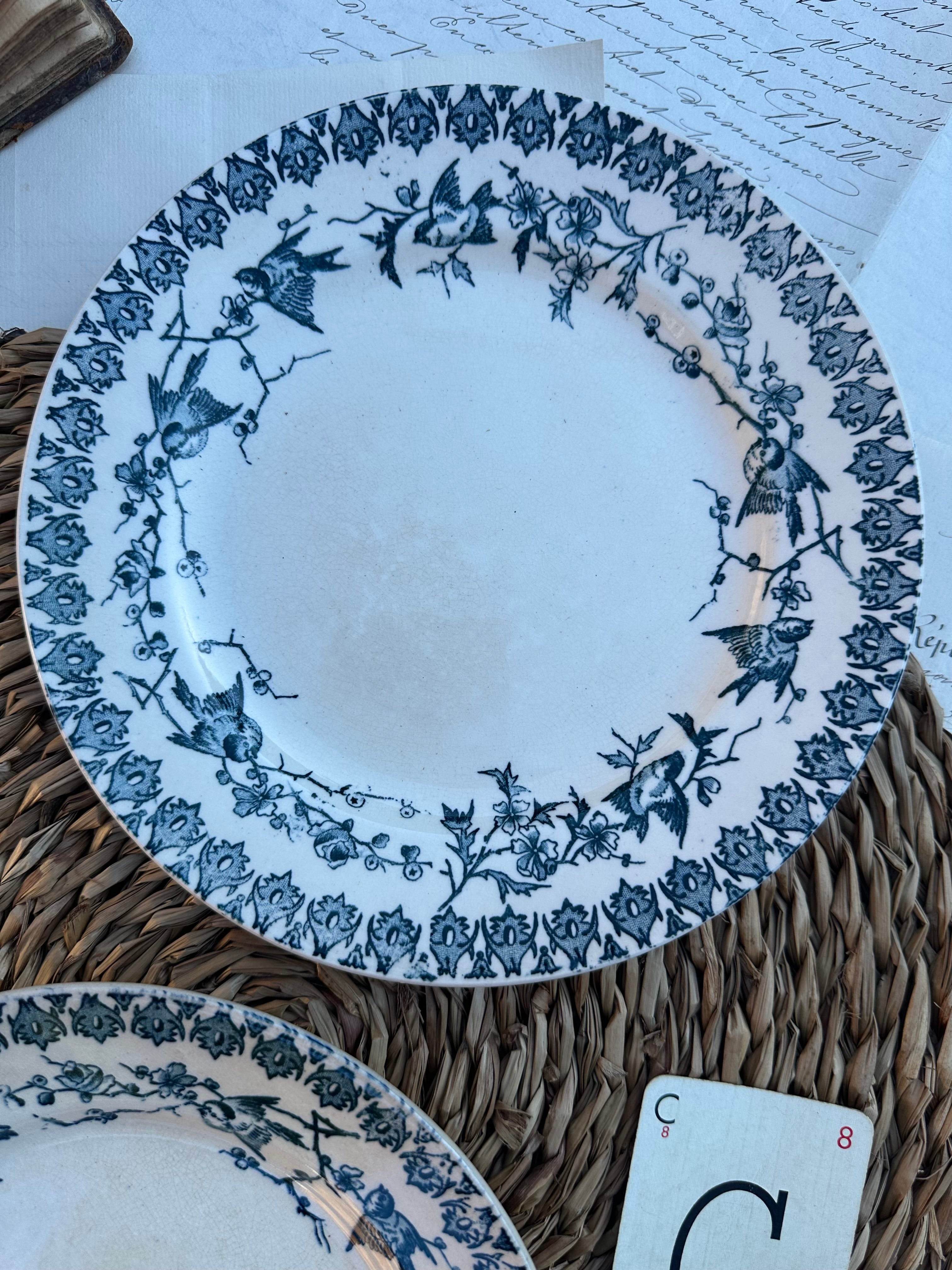 C. Duo d'assiettes à dessert Choisy le Roi modèle Lyonnais