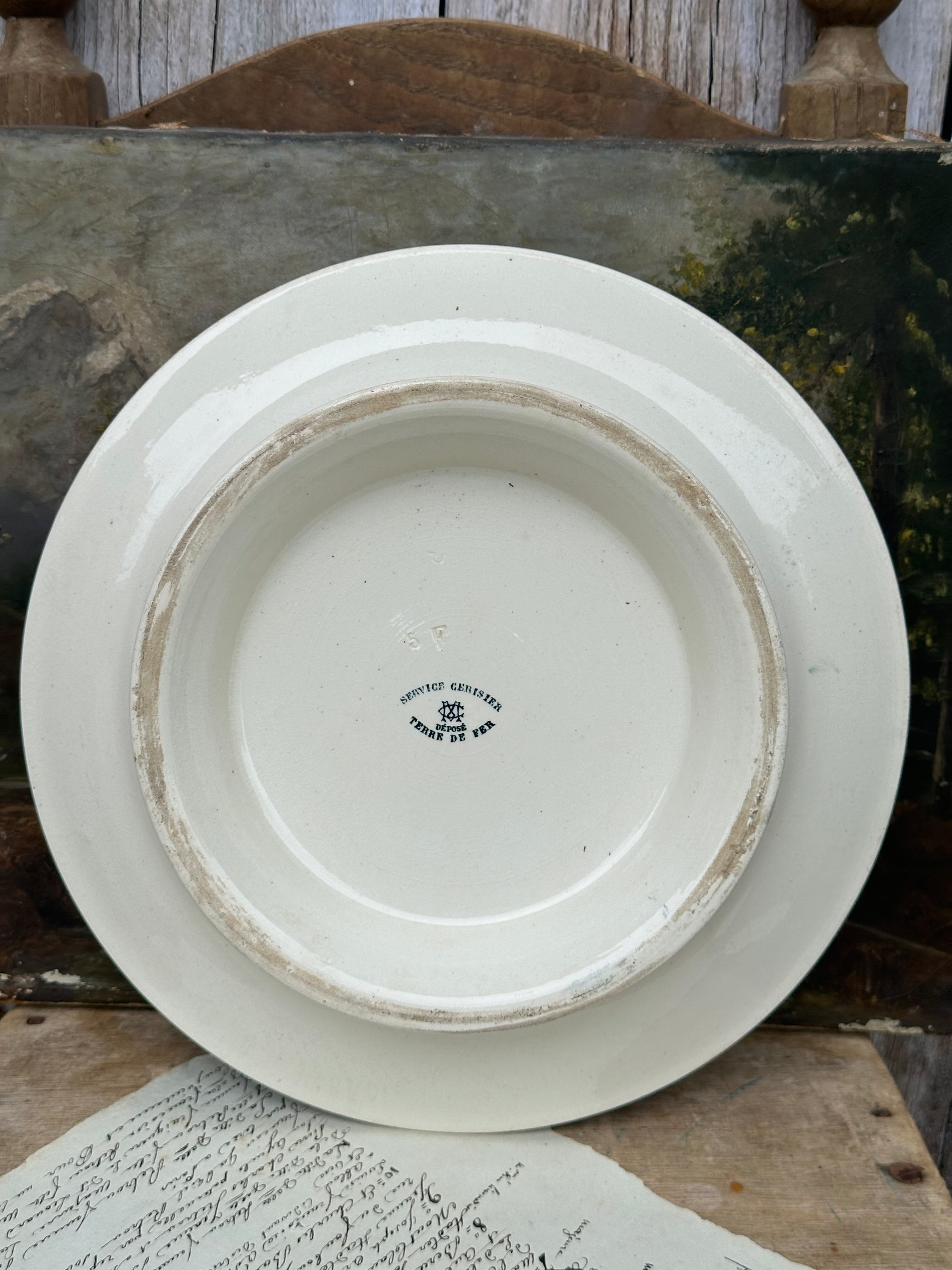 II. Compote dish, Creil et Montereau, Cherry Tree pattern