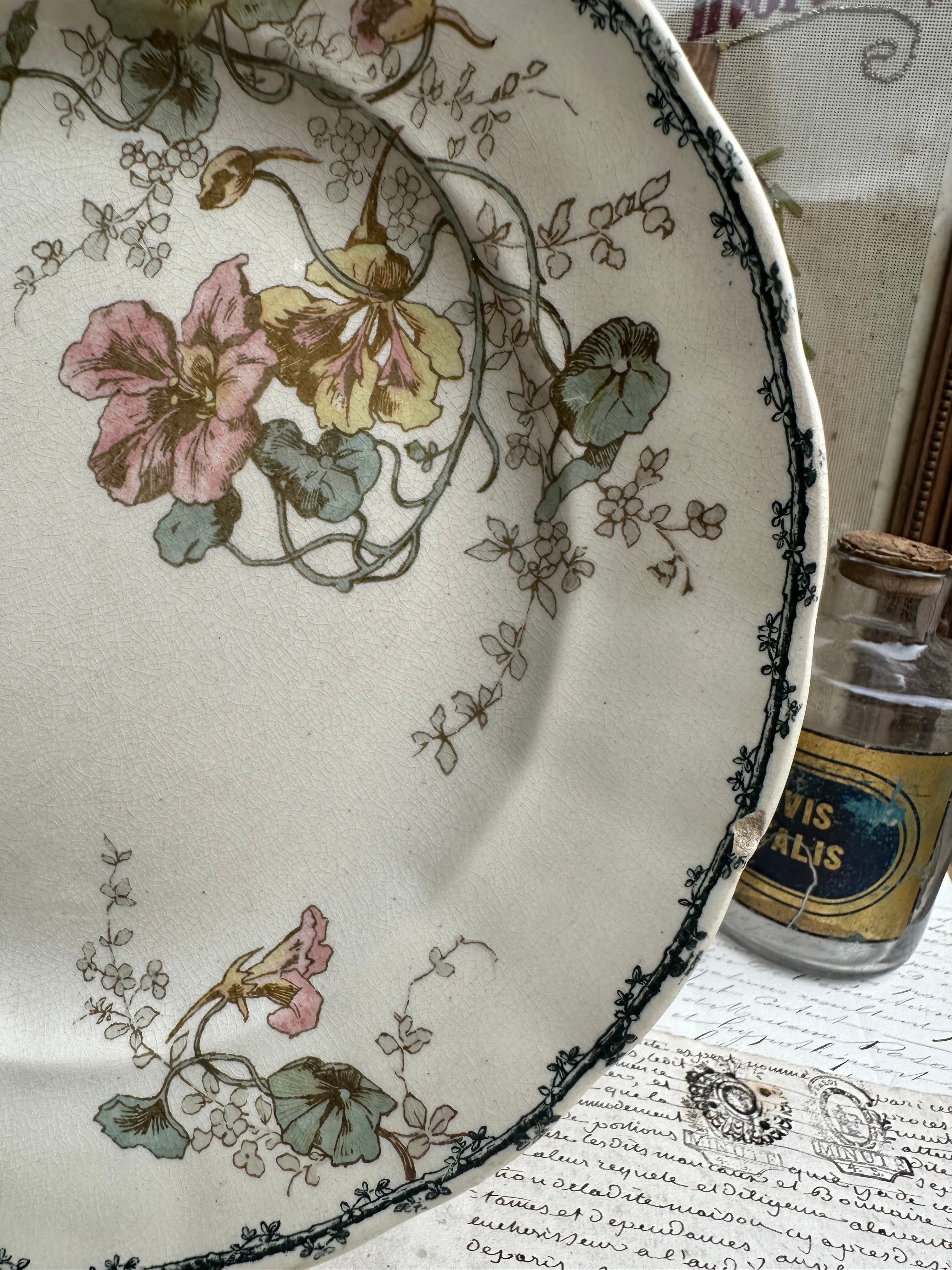 Assiette polychrome Choisy le Roi