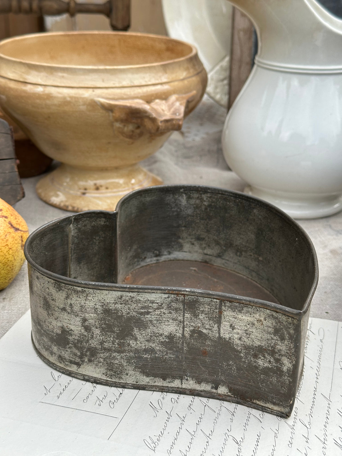 Moule à gâteau ancien forme cœur