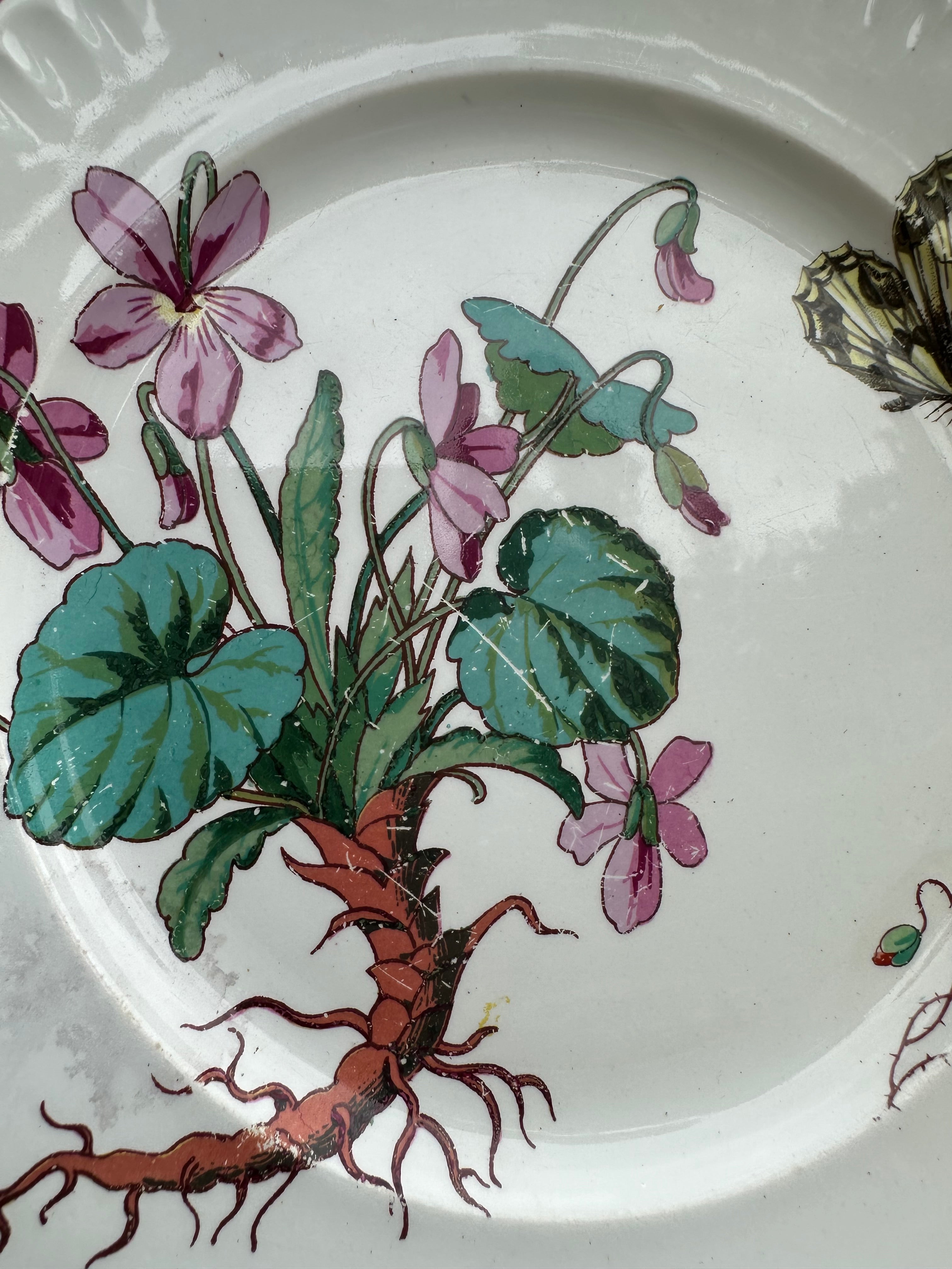 Assiette polychrome Jules Vieillard Bordeaux