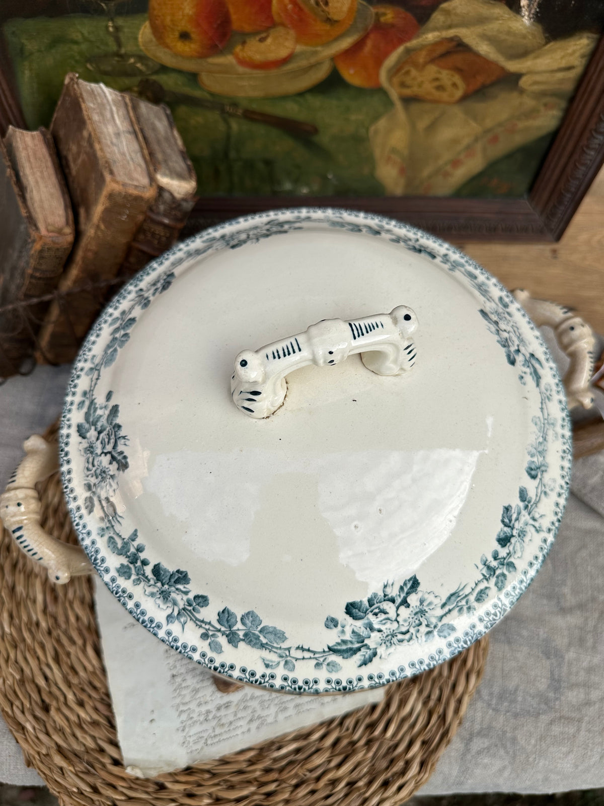 Patinated Debray tureen Guadeloupe model