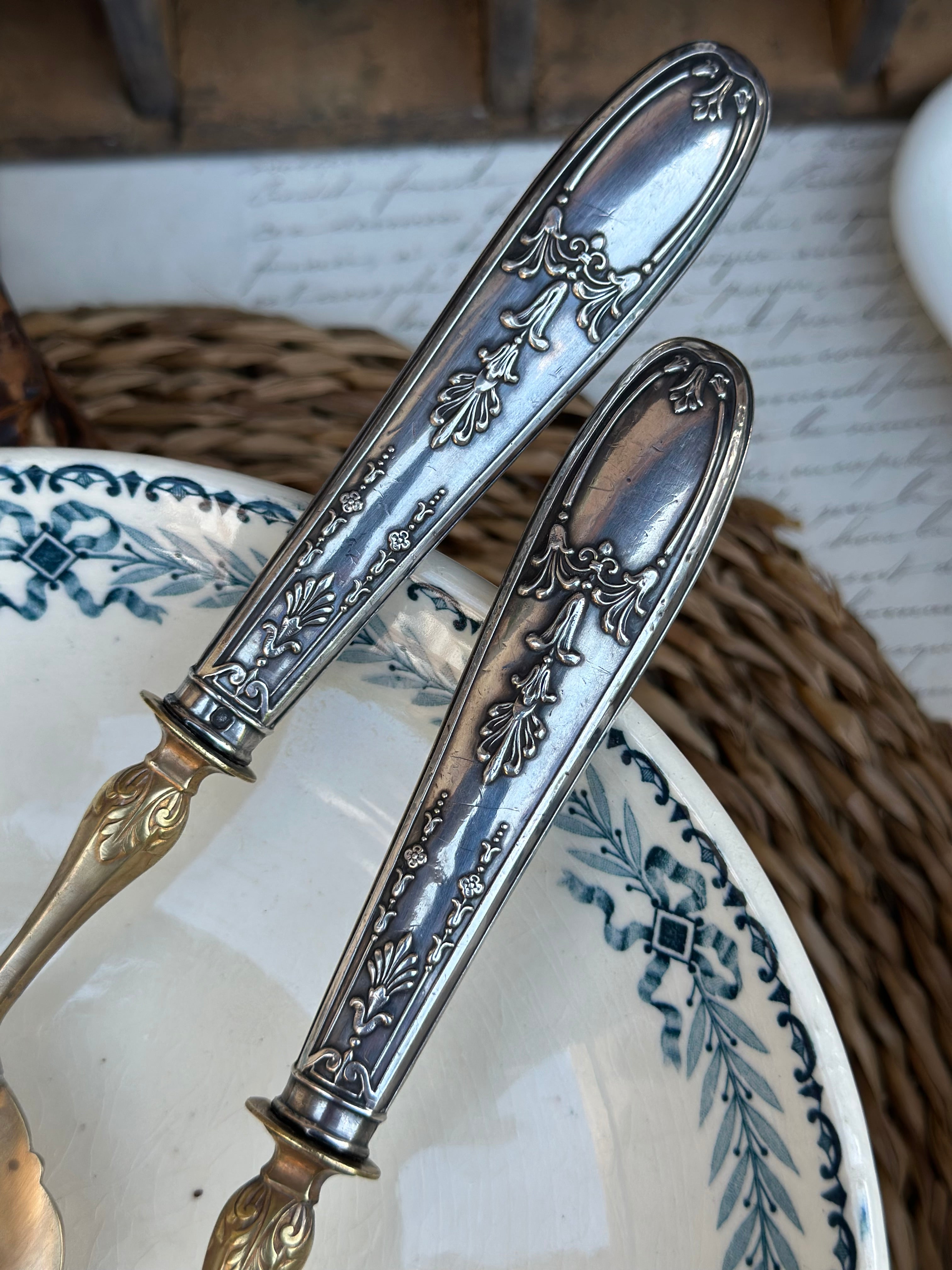 Sublime silver-plated strawberry or ice cream service