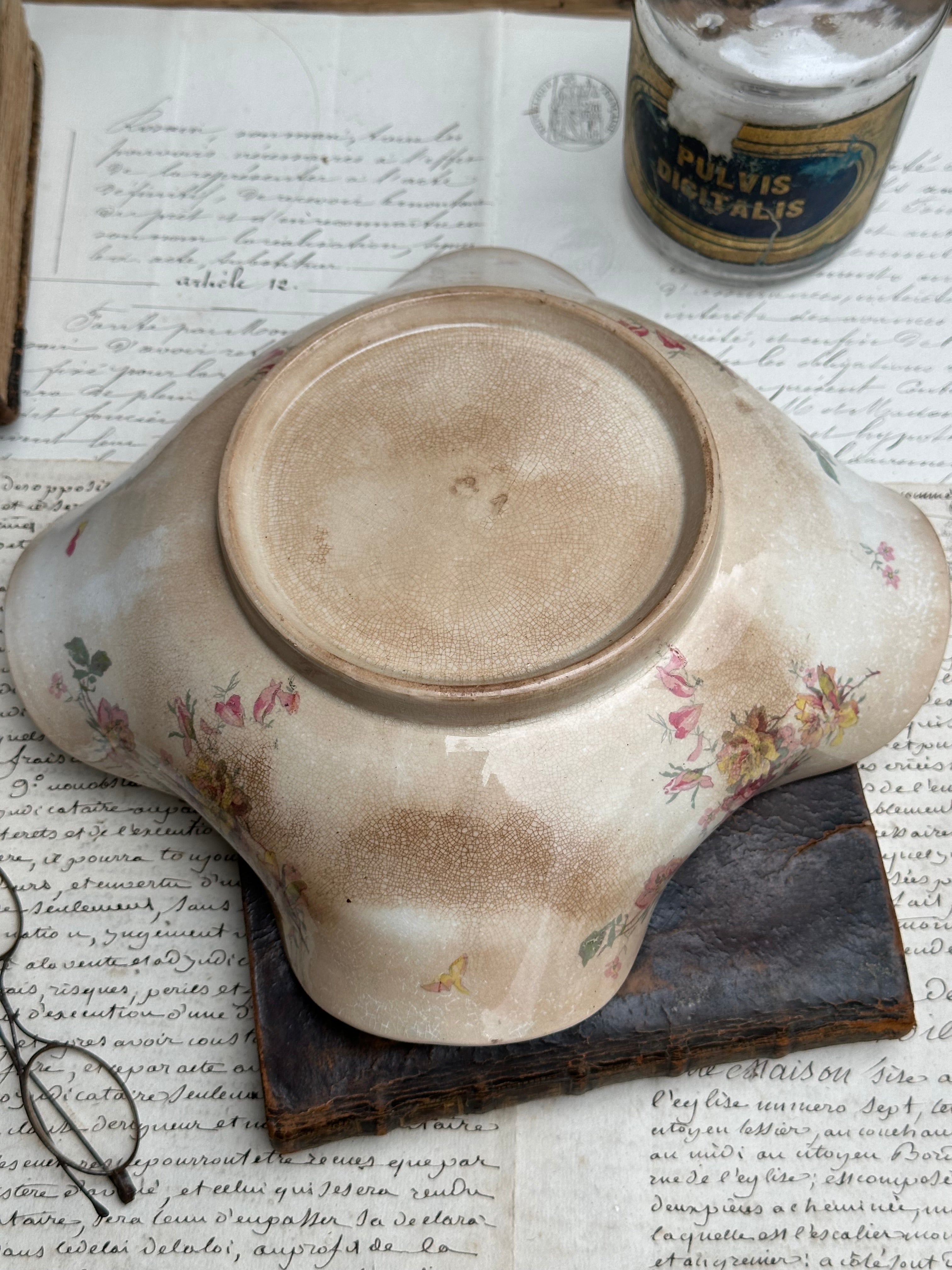 Sublime petit saladier terre de fer polychrome