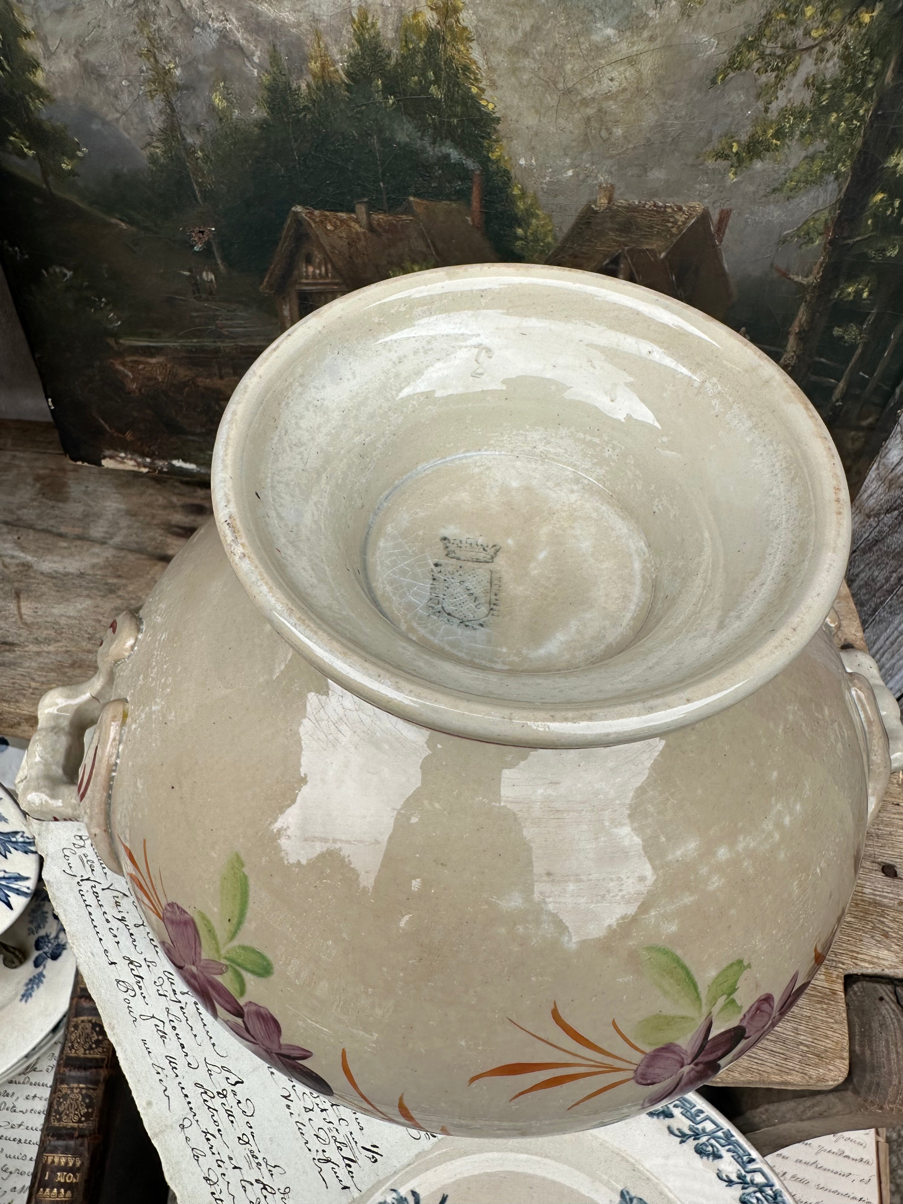 St. Amand tureen with patinated finish