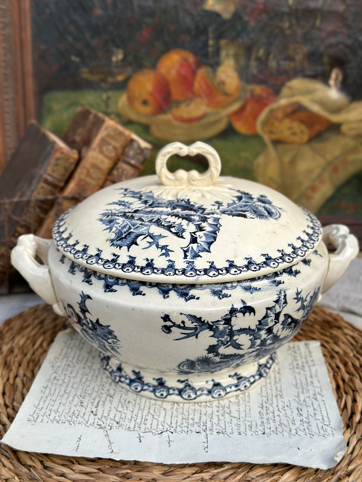 Gien Chardons Covered Vegetable Dish