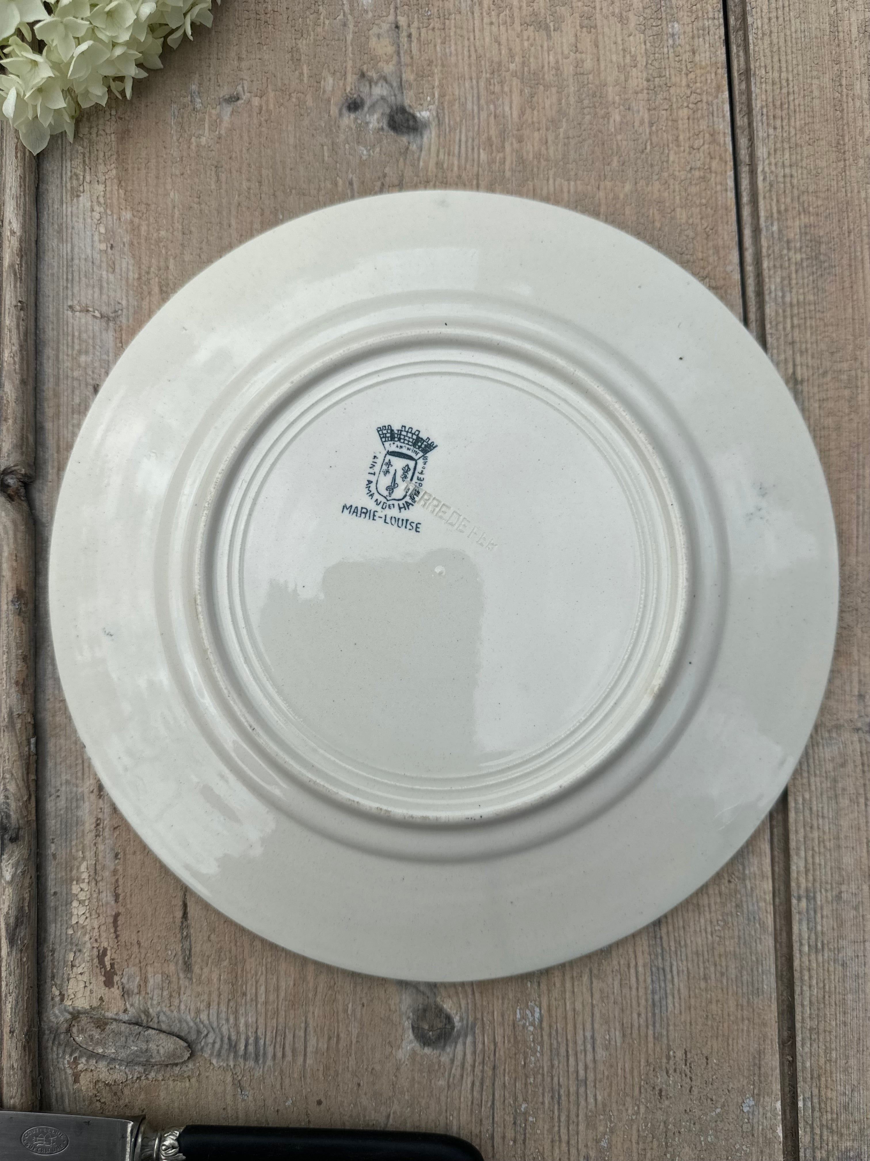 III. Set of 6 mismatched dinner plates