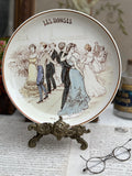 Assiette polychrome Creil et Montereau série Les Danses - Le Quadrille