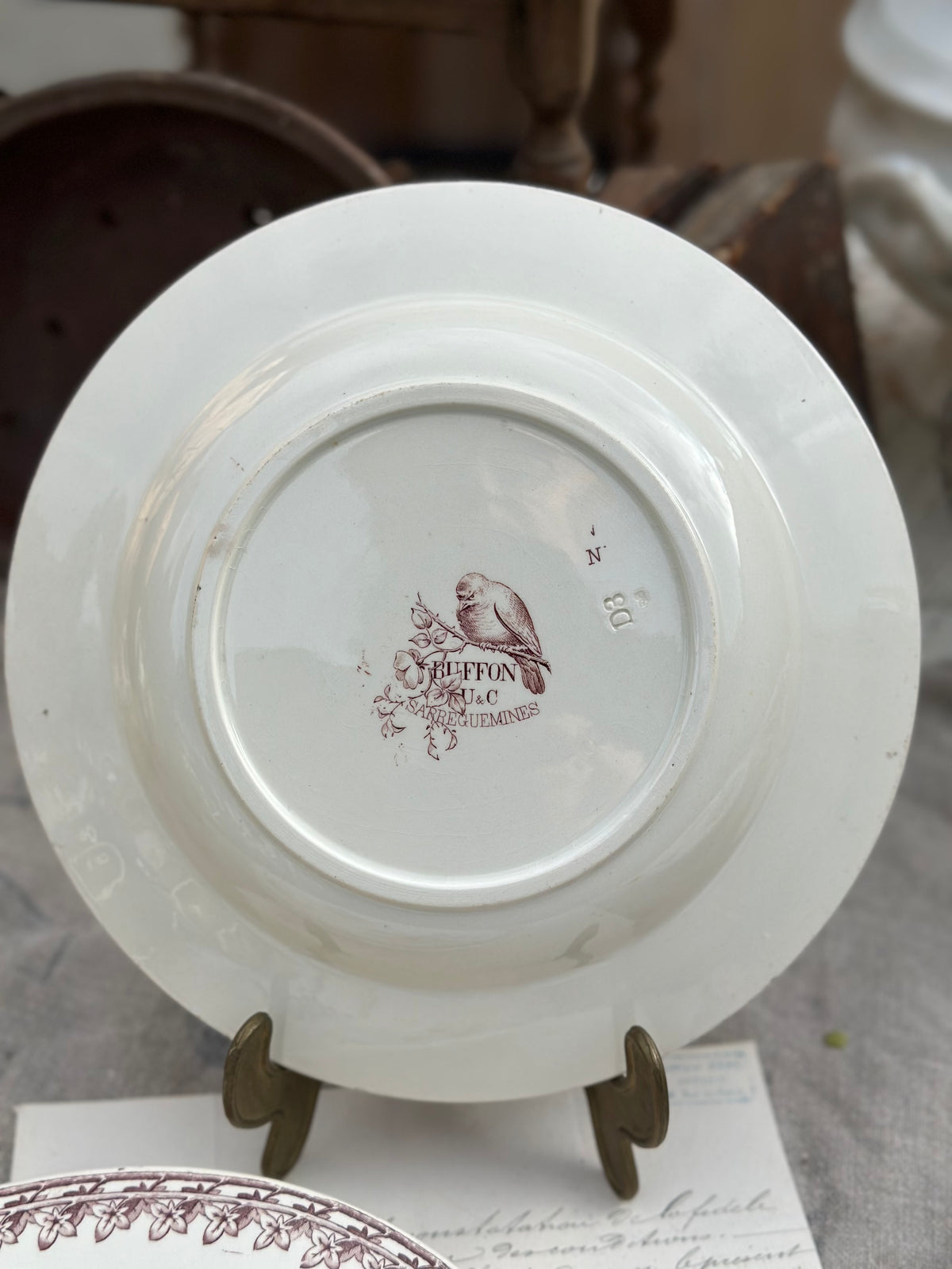 III. Assiette creuse Sarreguemines modèle Buffon