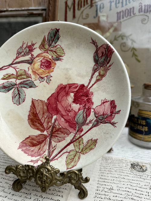 Jules Vieillard Bordeaux polychrome dessert plate