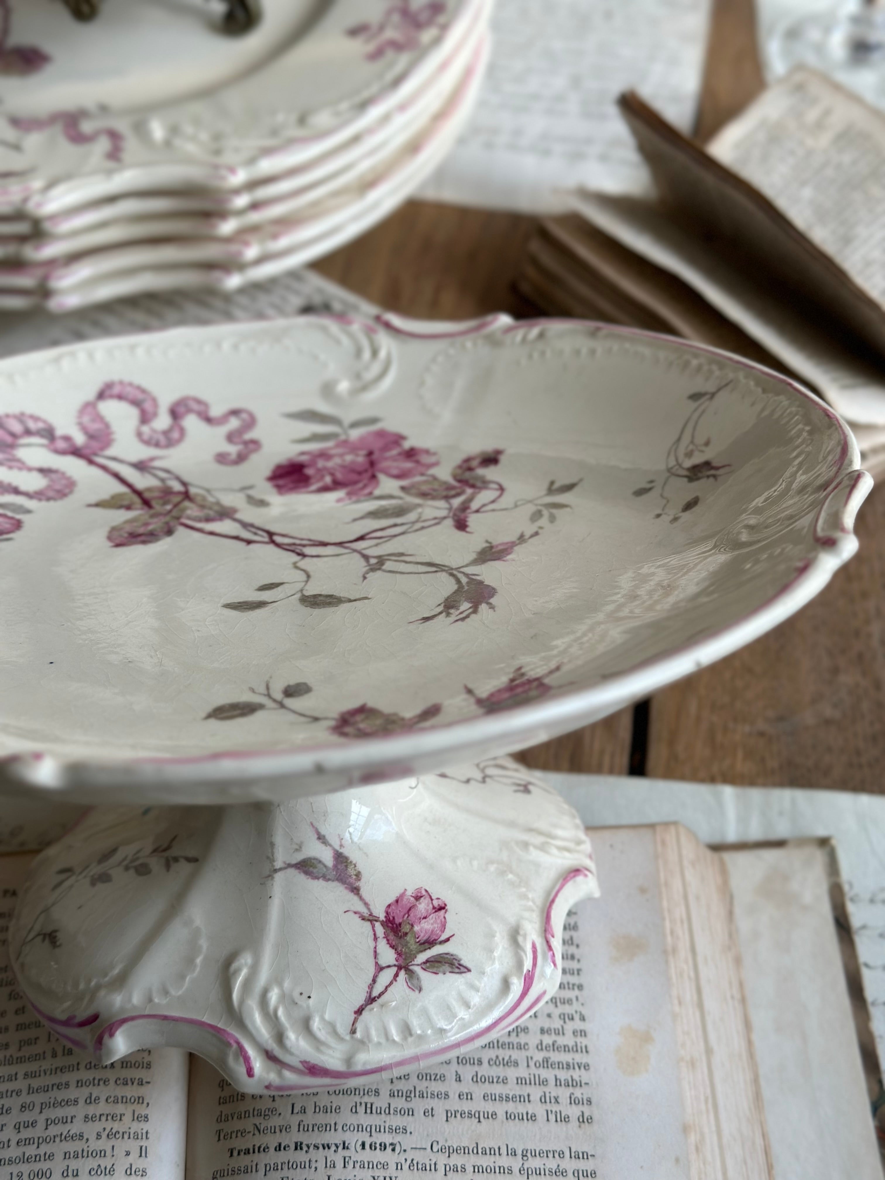 Compotier polychrome Gien modèle Versailles