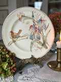 Assiette polychrome Longwy Oiseau