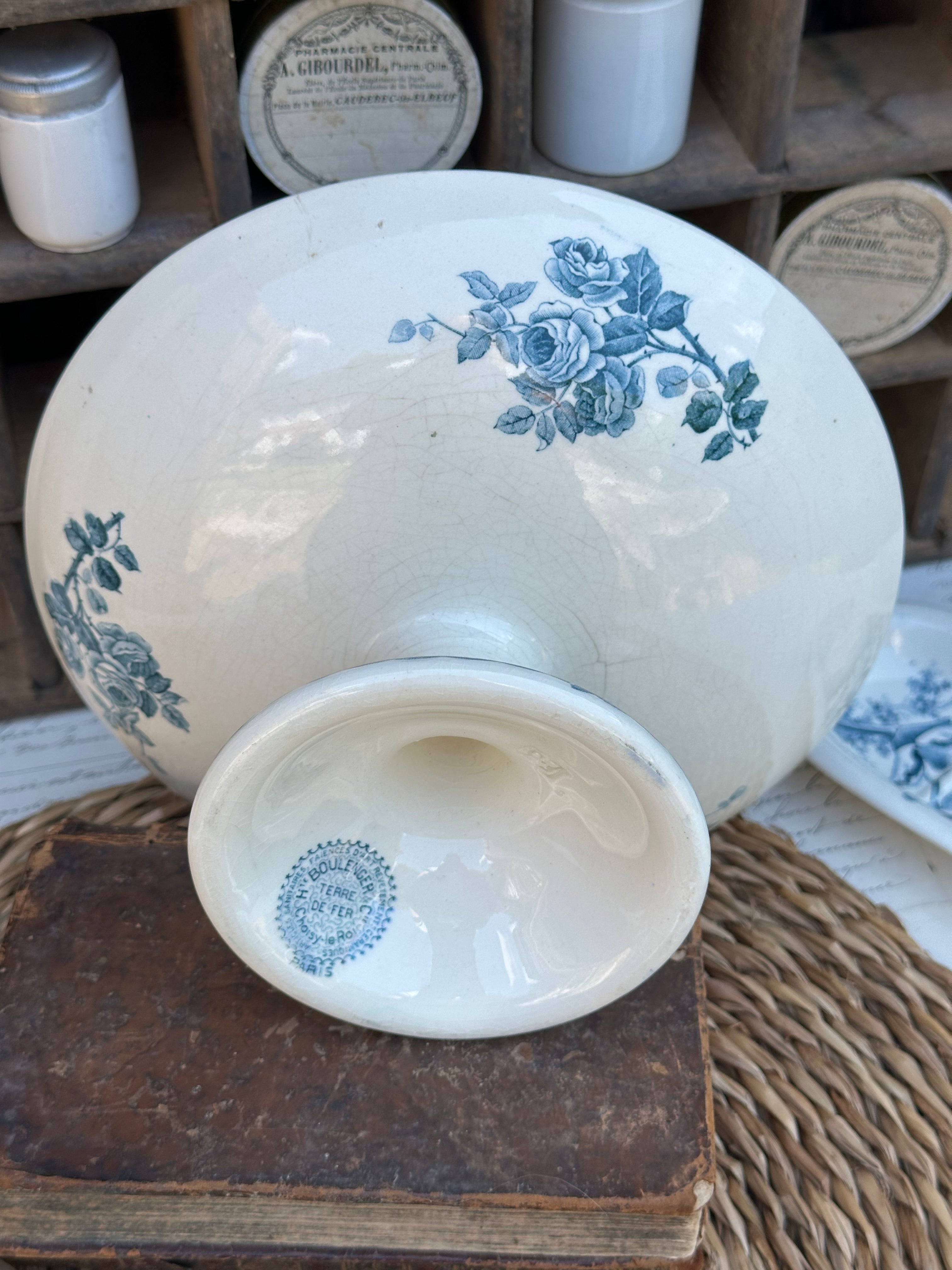 Ironstone compote bowl Choisy le Roi Paris pattern