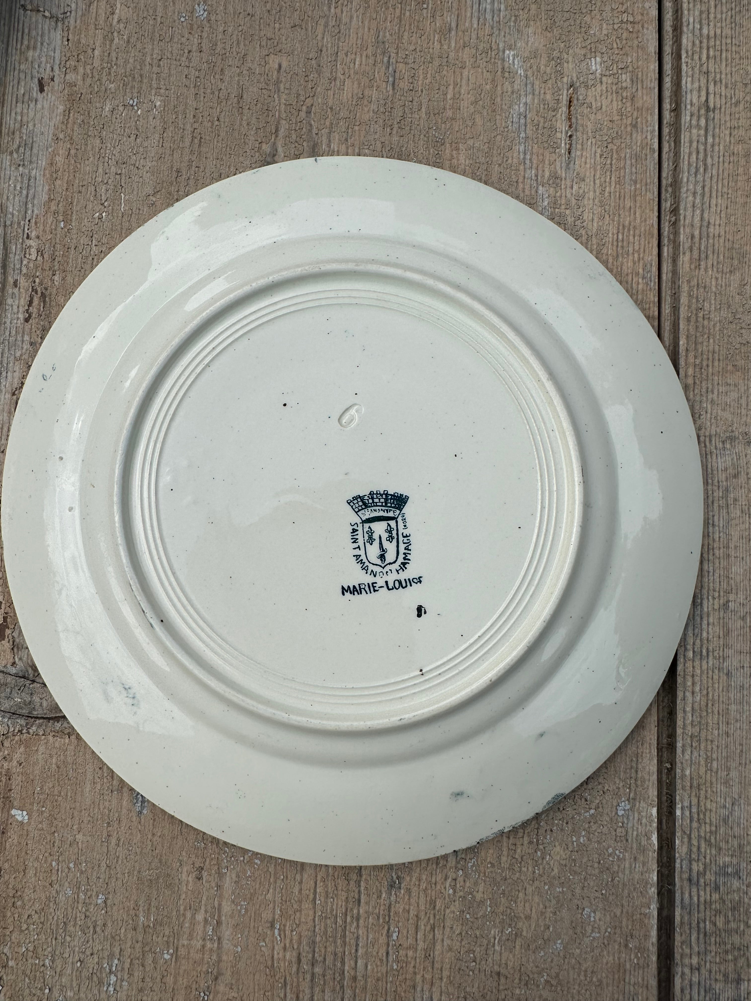 II. Set of 6 assorted dessert plates