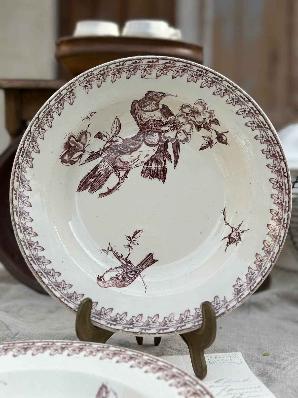 III. Assiette creuse Sarreguemines modèle Buffon