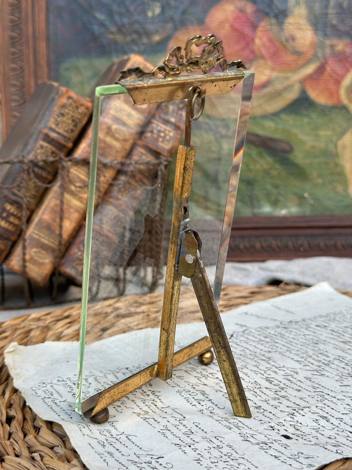 Cadre photos à verre biseauté XIXème