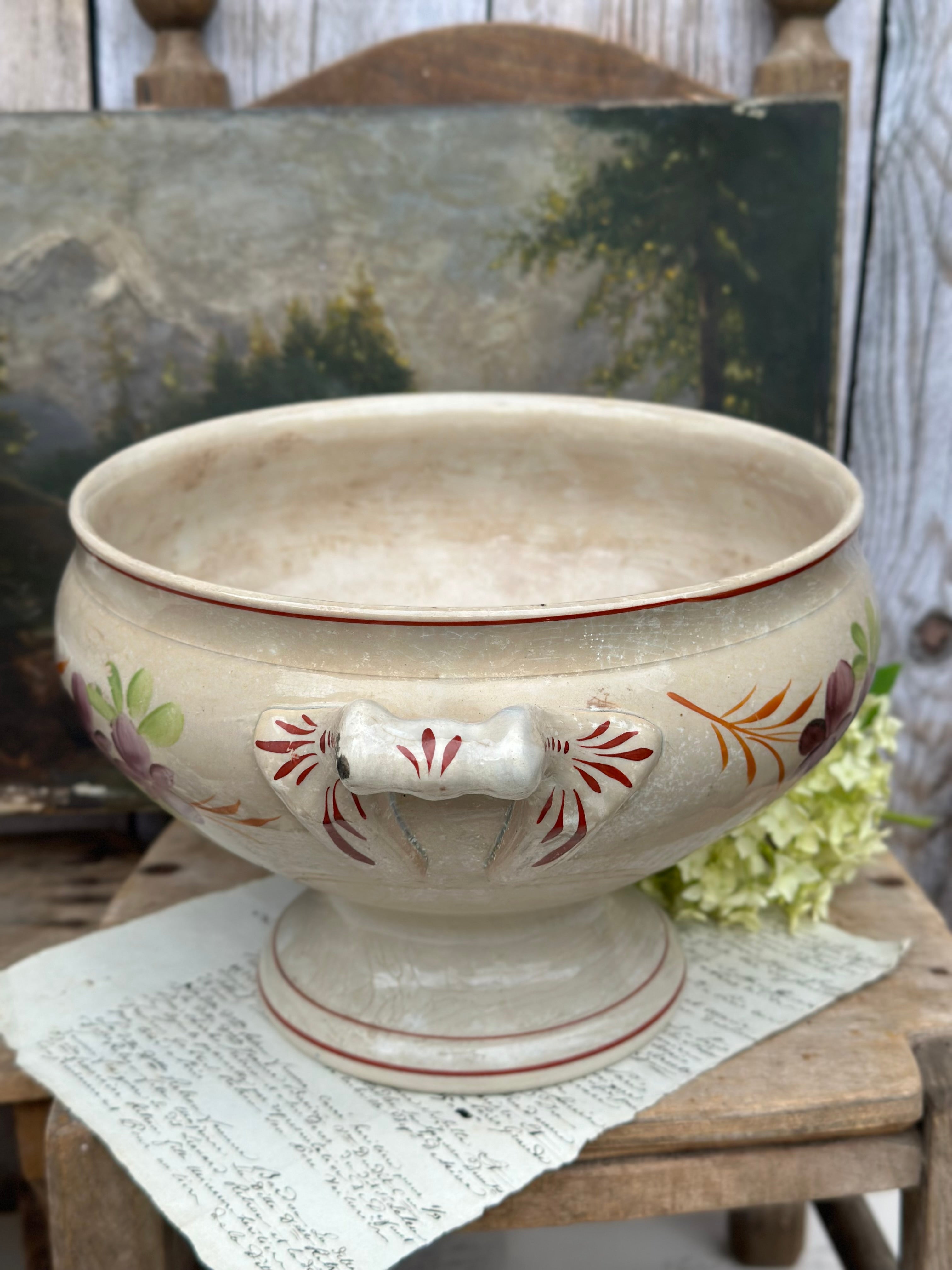 St. Amand tureen with patinated finish
