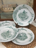 Suite de 4 assiettes à dessert Pexonne modèle Champêtre