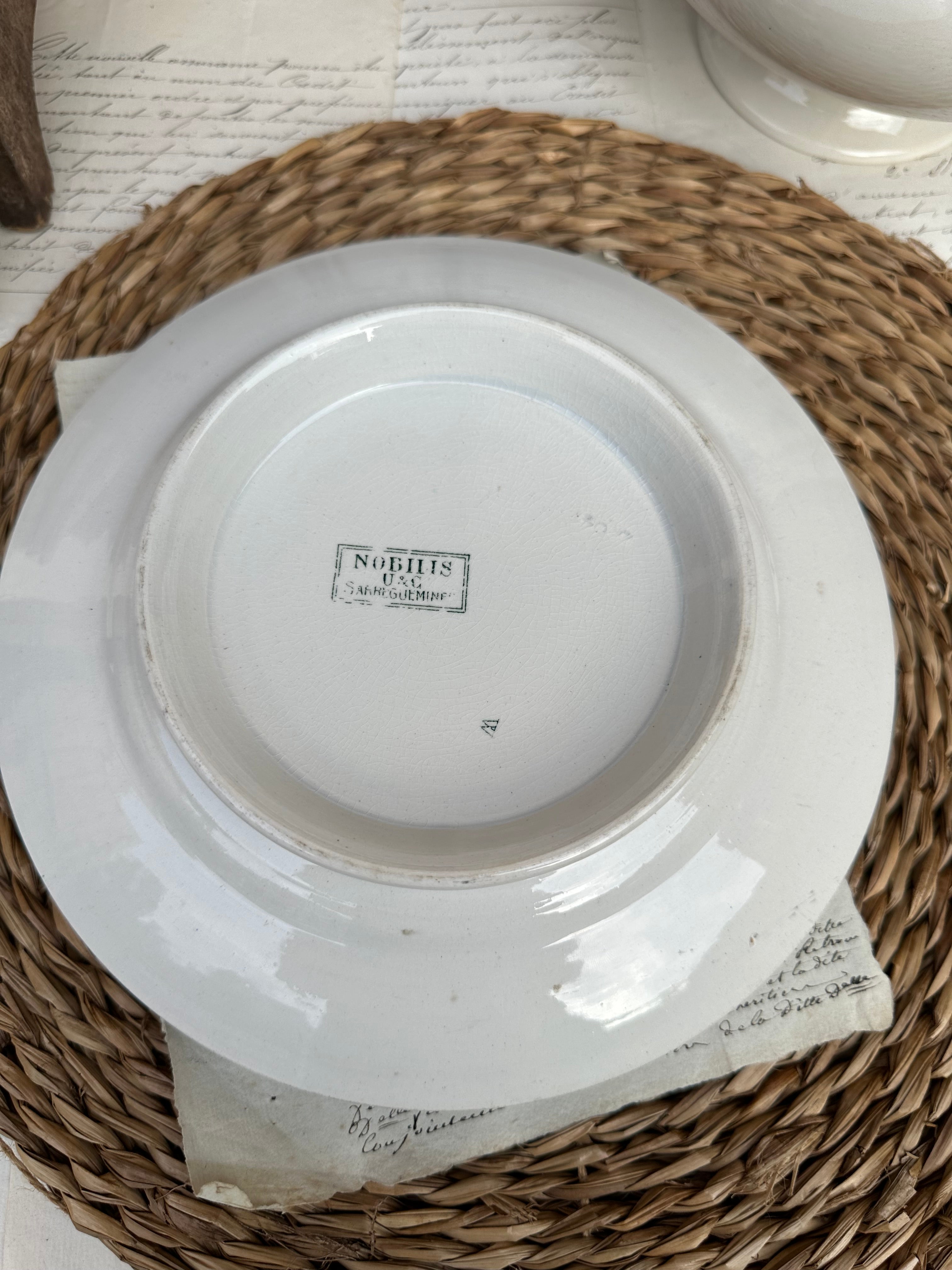 Sarreguemines pie dish Nobilis model