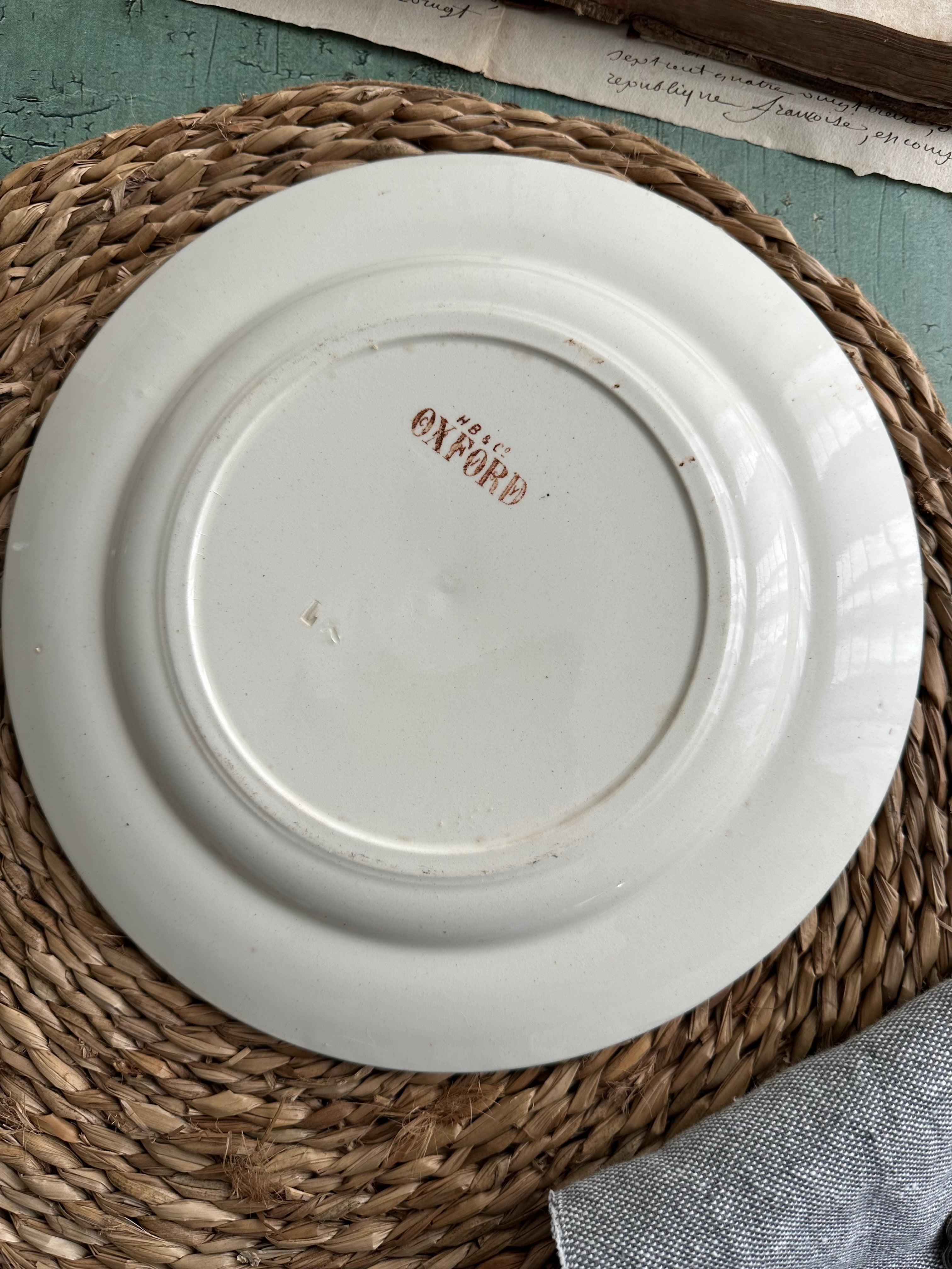 Dinner plate, Choisy le Roi, Oxford pattern