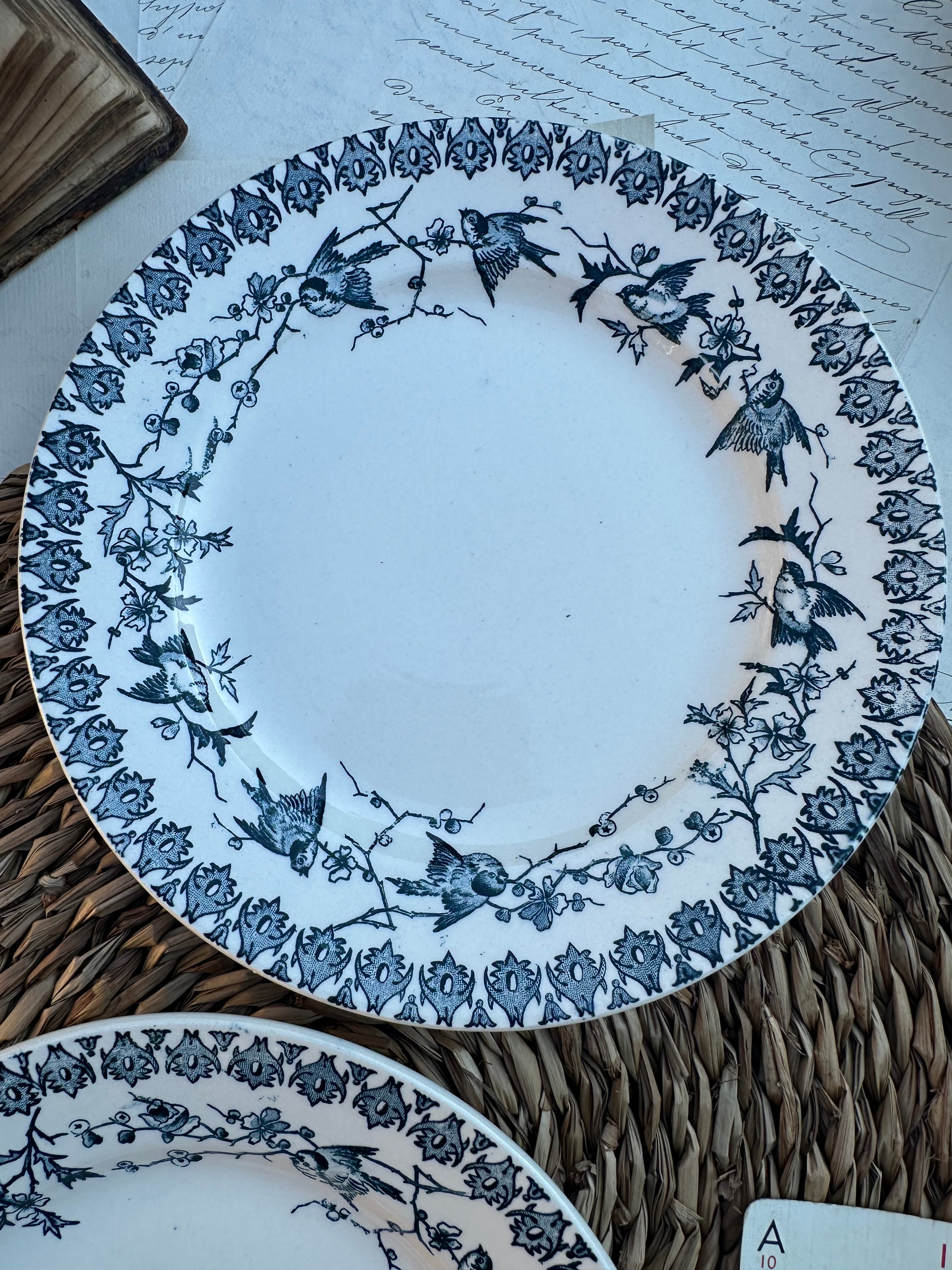 A. Duo d'assiettes à dessert Choisy le Roi modèle Lyonnais
