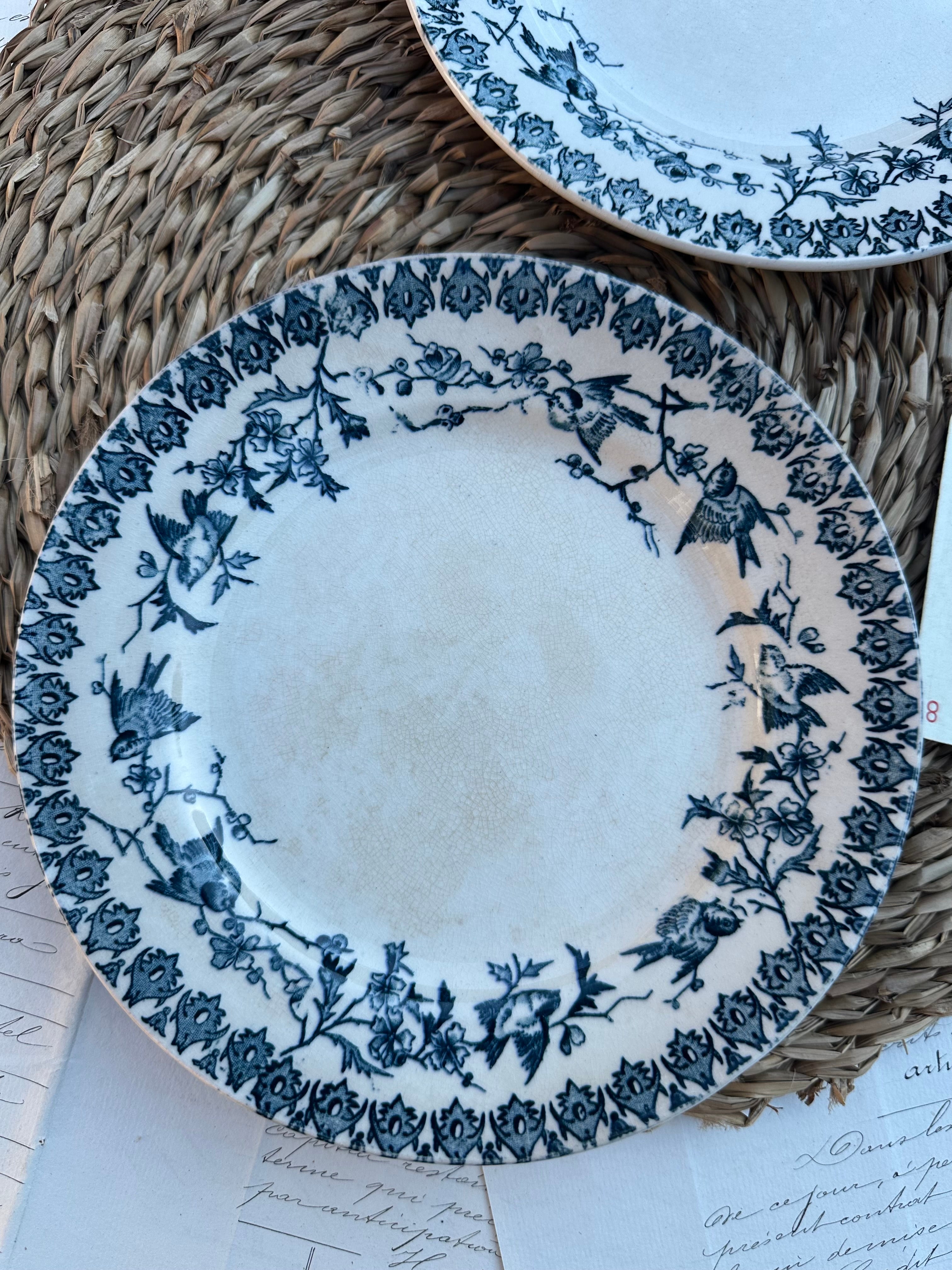 C. Duo d'assiettes à dessert Choisy le Roi modèle Lyonnais