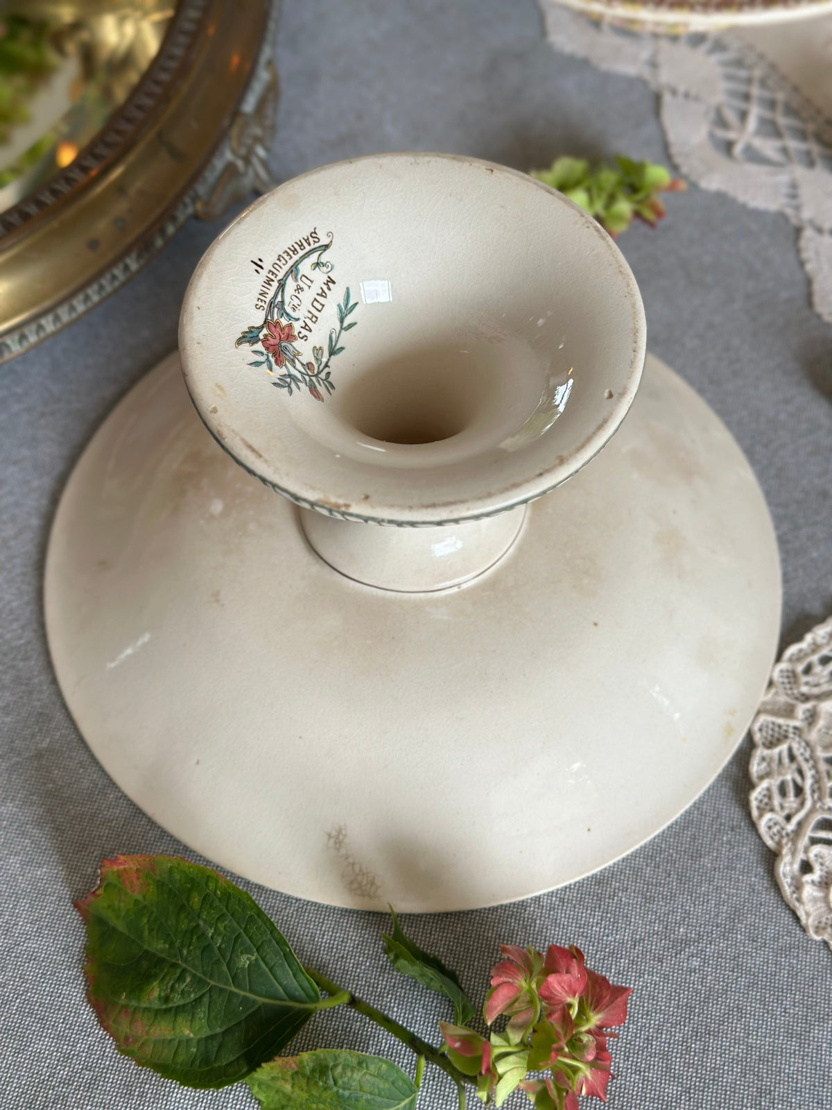 Compotier polychrome Sarreguemines modèle Madras