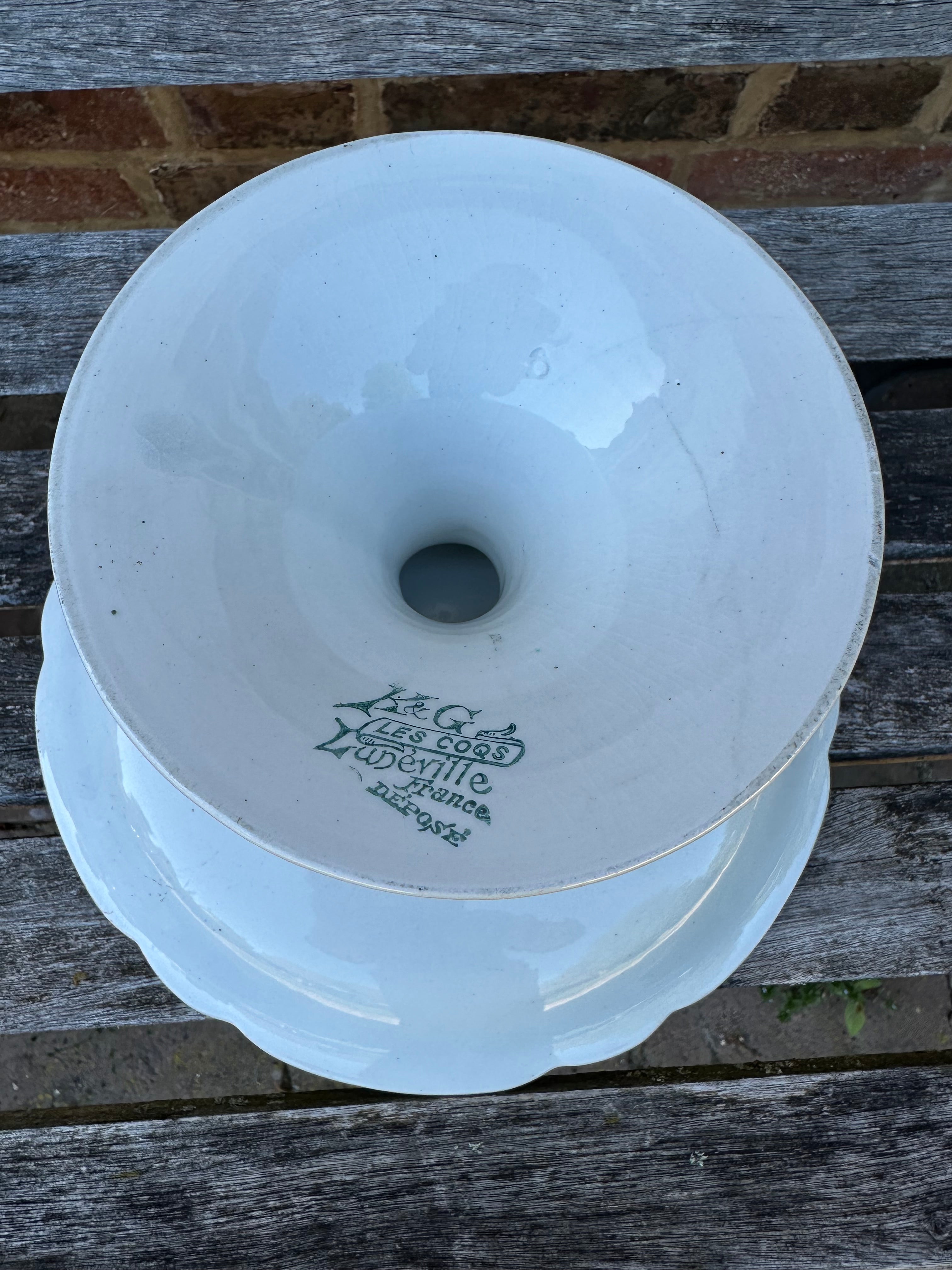 Reserved - Lunéville Rooster Compote Dish