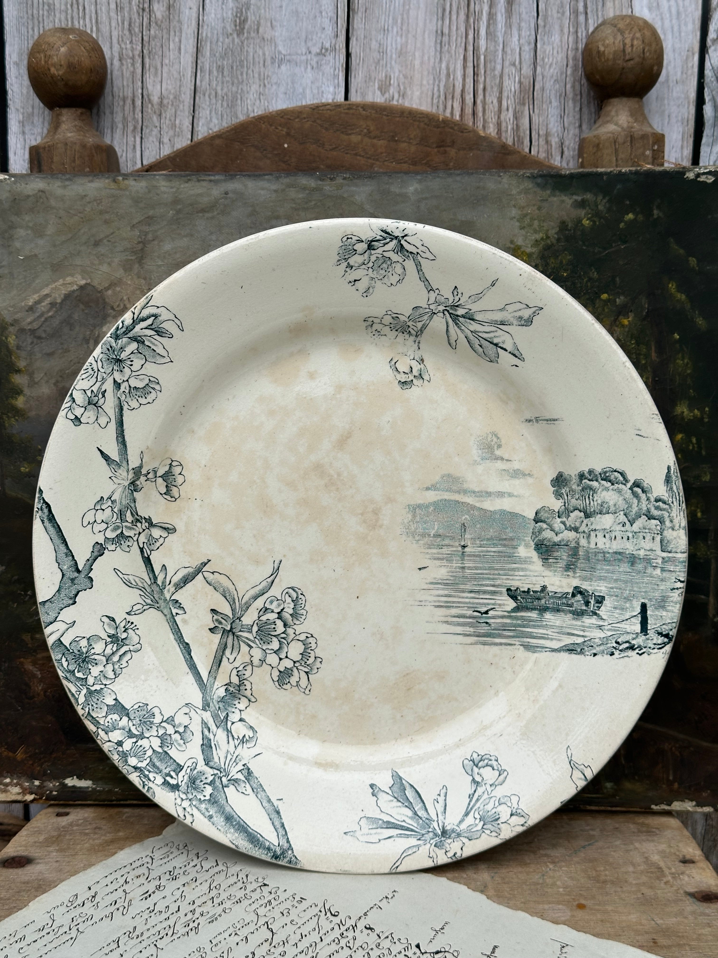 II. Compote dish, Creil et Montereau, Cherry Tree pattern
