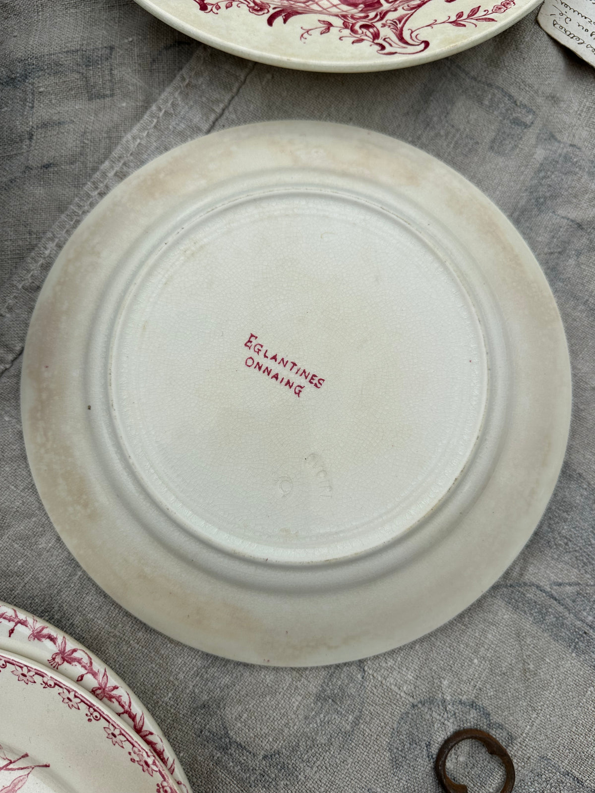 I. Set of 6 mismatched dinner plates