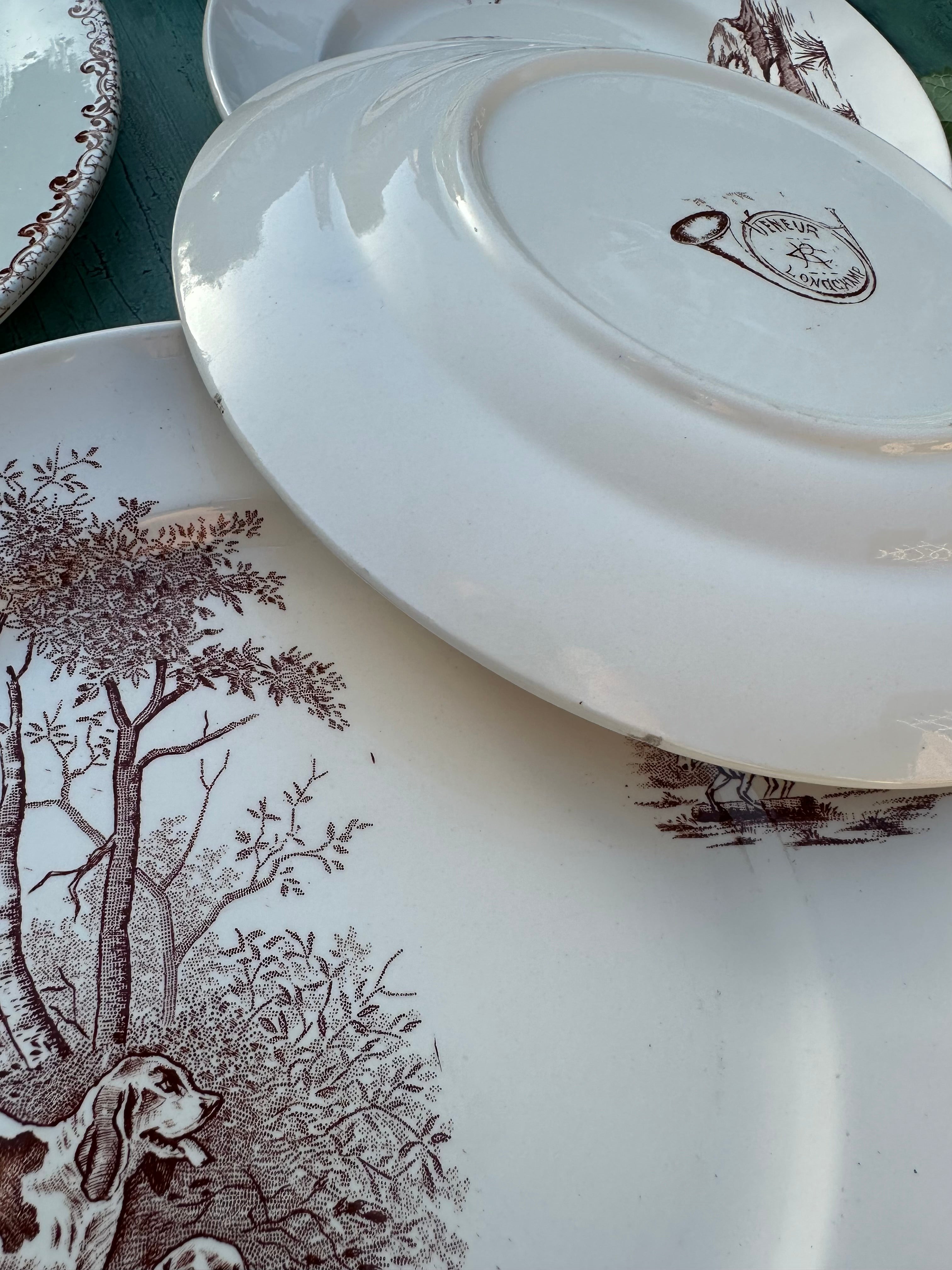 Assiette plates Lonchamp modèle Veneur