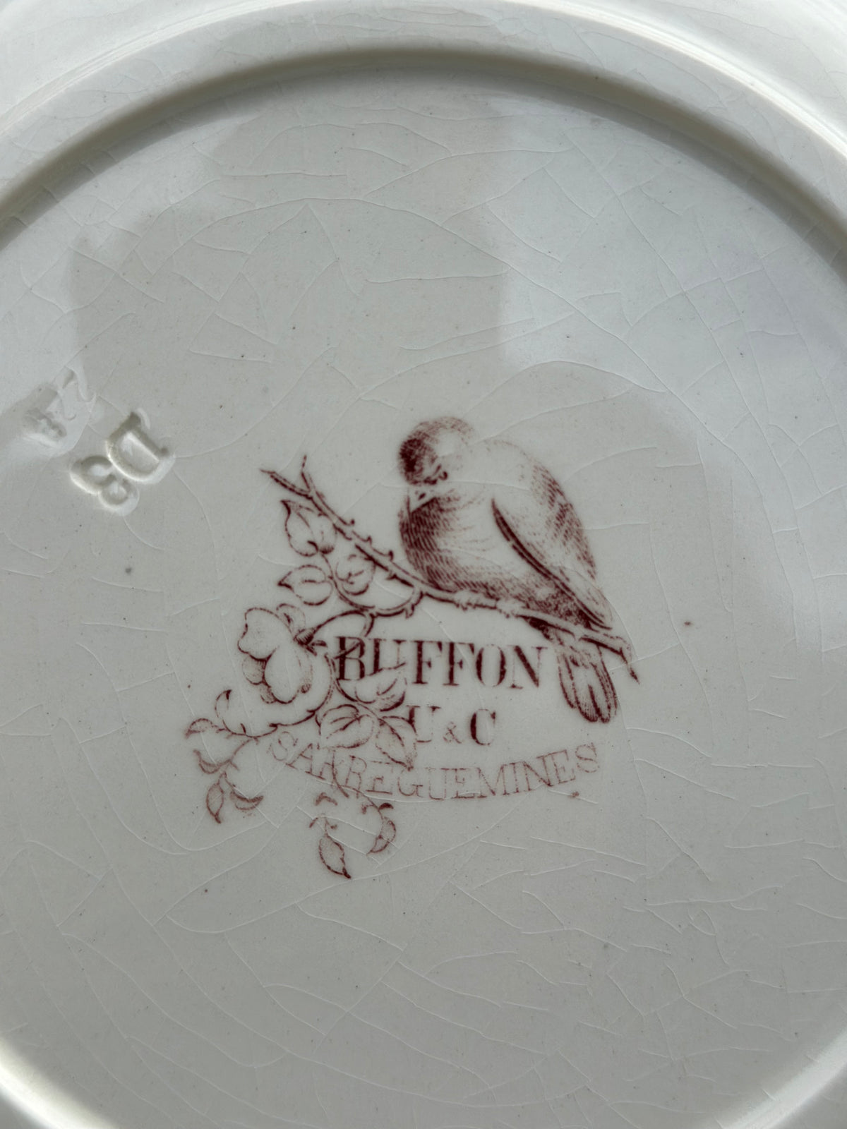 II. Assiette creuse Sarreguemines modèle Buffon