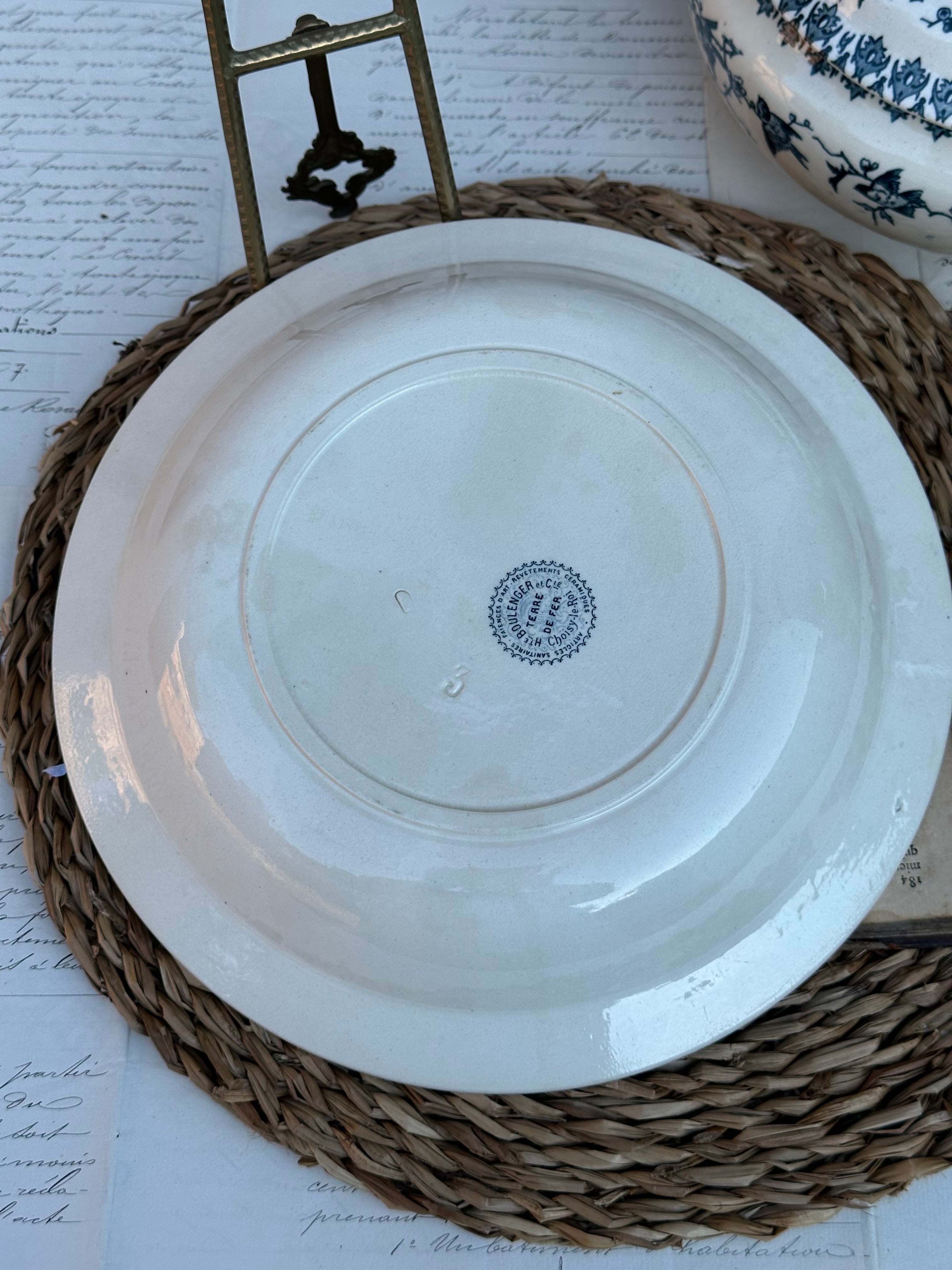 Plat creux Choisy le Roi modèle Lyonnais