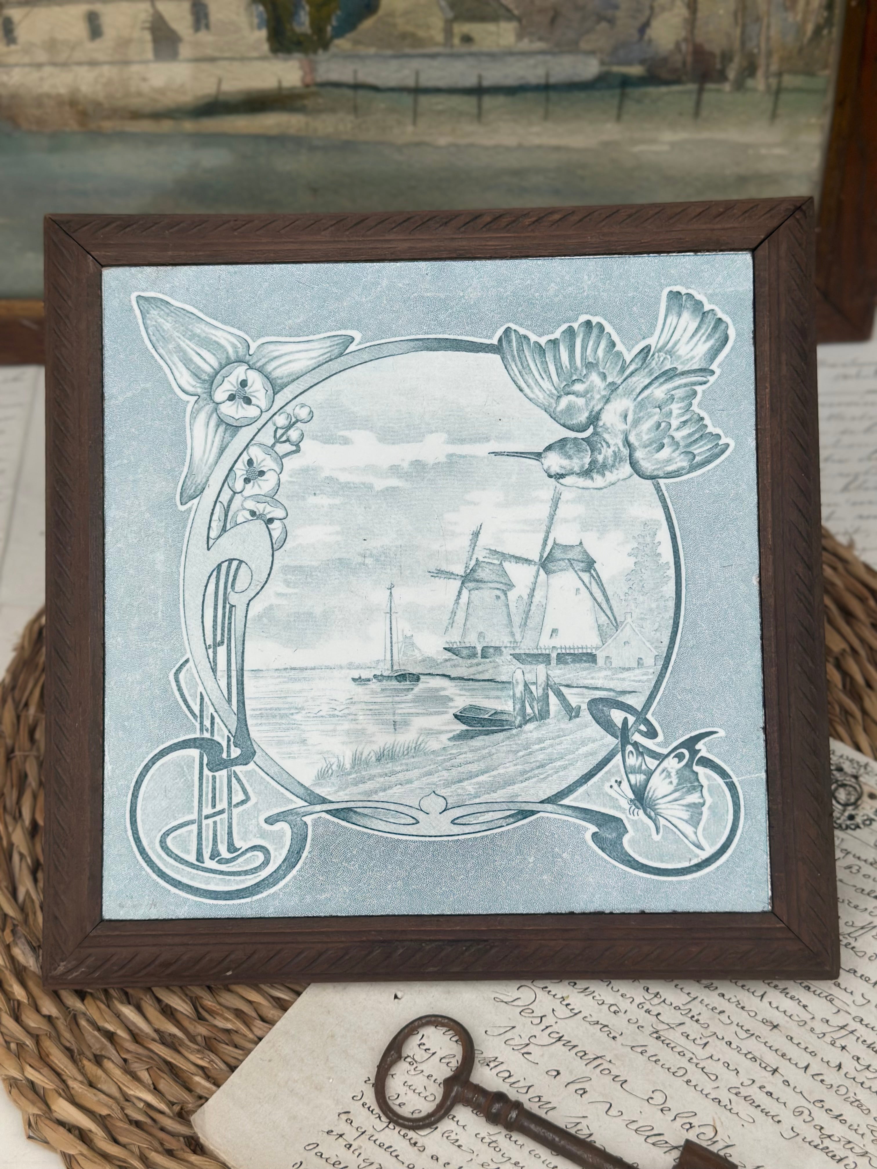 Grand dessous du plat Art Nouveau