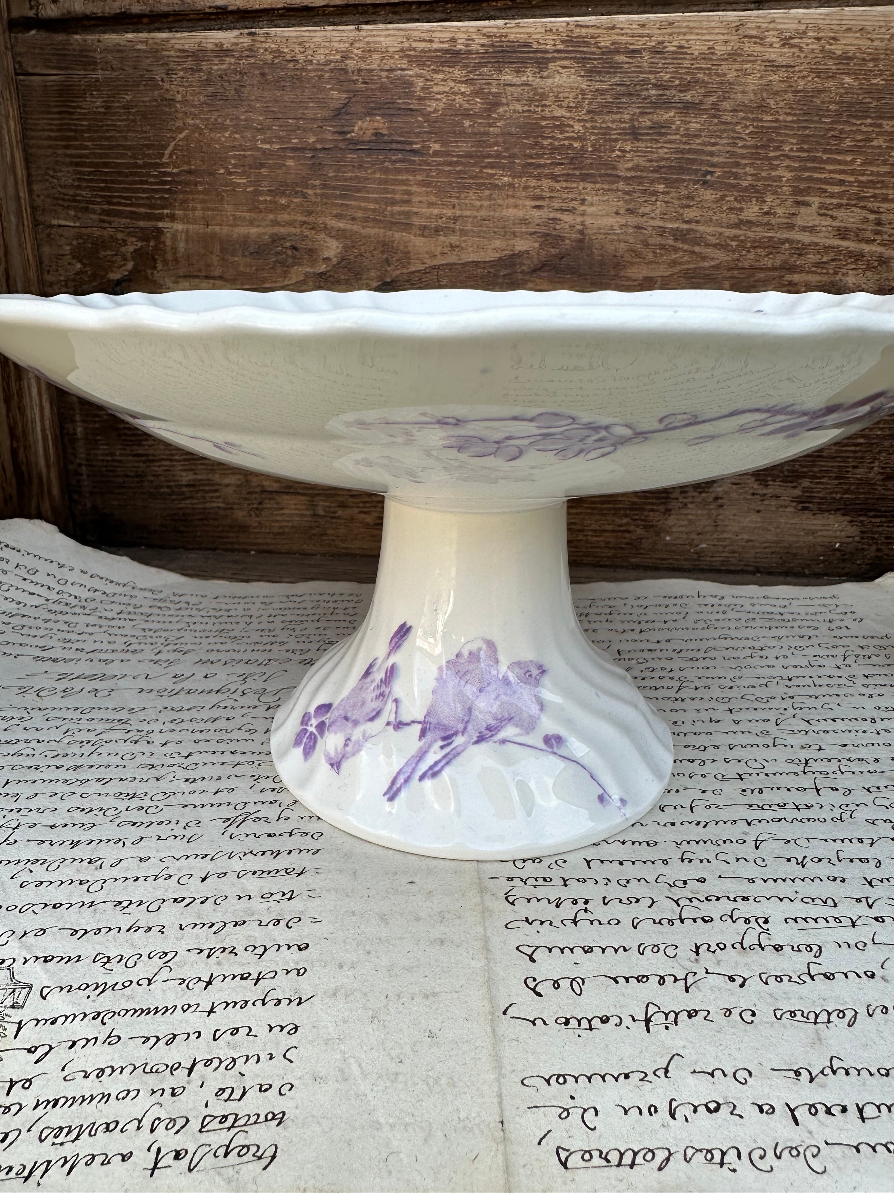 Reserved M - Longwy mauve dinnerware pieces