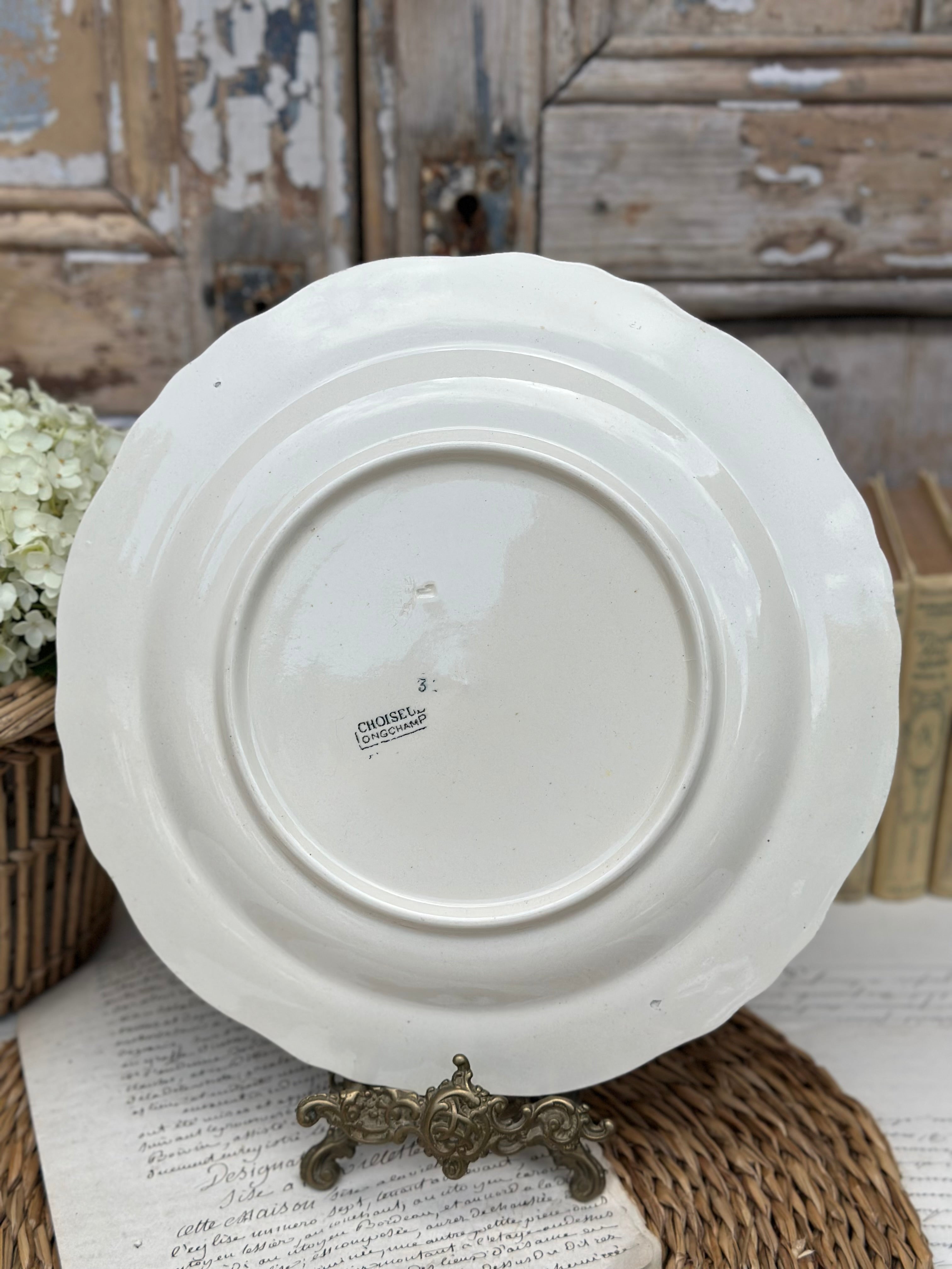 Plat rond Longchamp modèle Choiseul