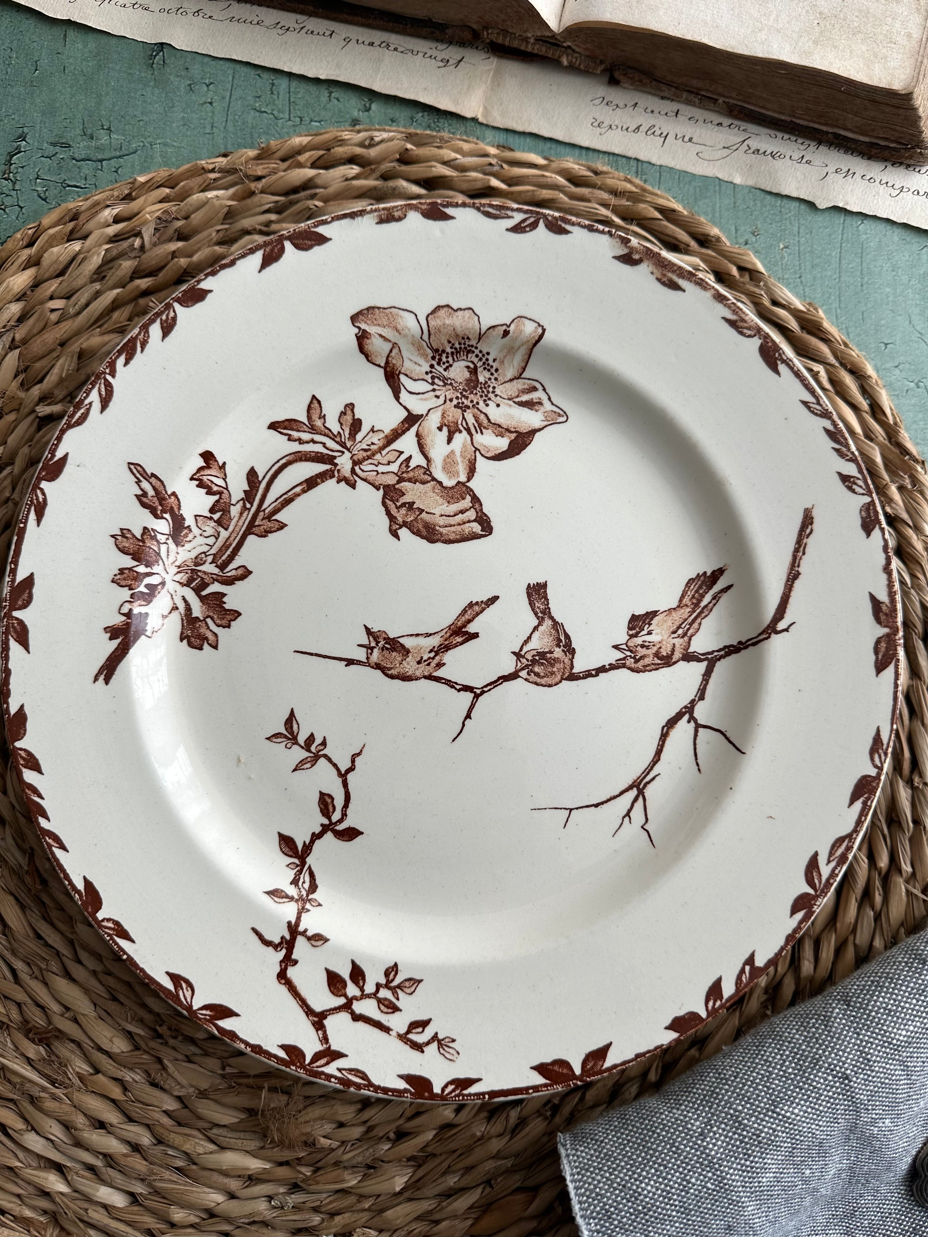 Assiette plate Choisy le Roi modèle Oxford