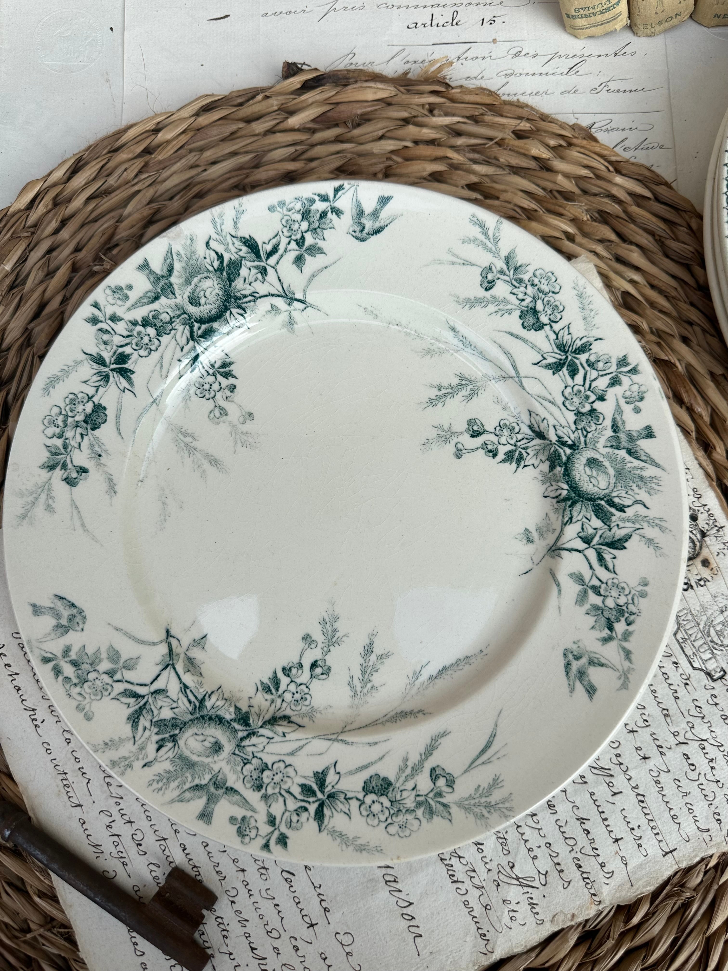 4 assiettes dépareillées imparfaites