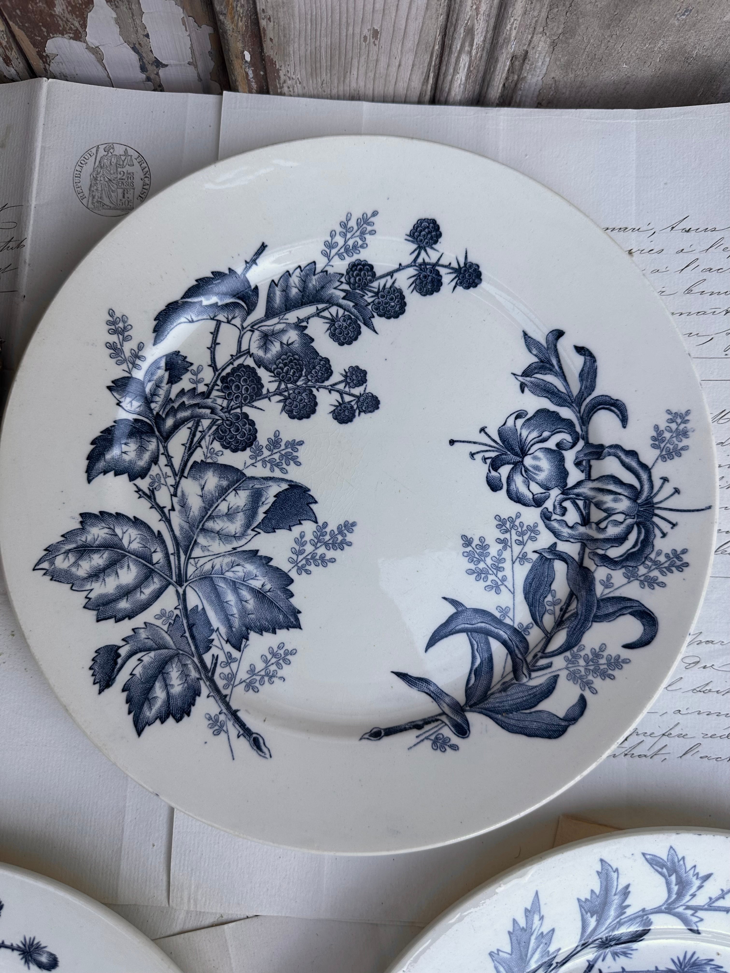 II. Trio d'assiettes BFK modèle Flora